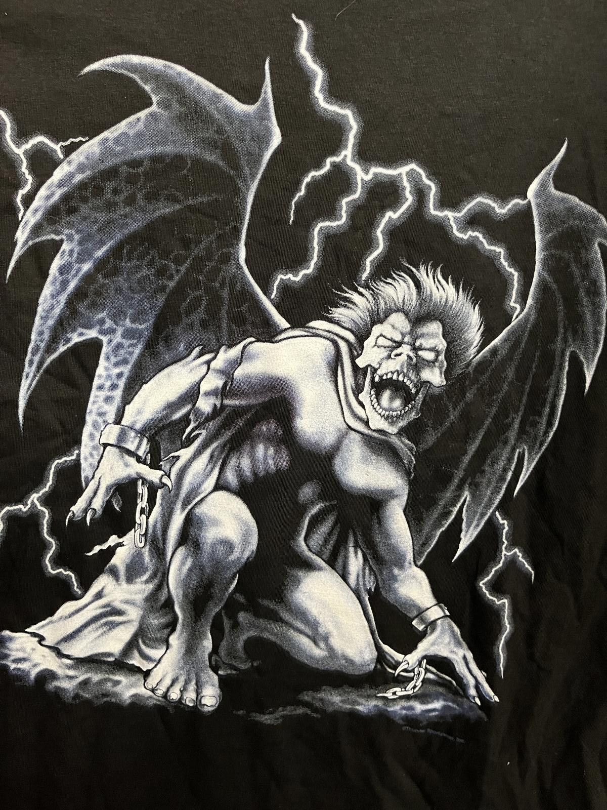 Designer American Thunder Shirt Gargoyle with Lightning T-shirt - L Size US L / EU 52-54 / 3 - 3 Thumbnail