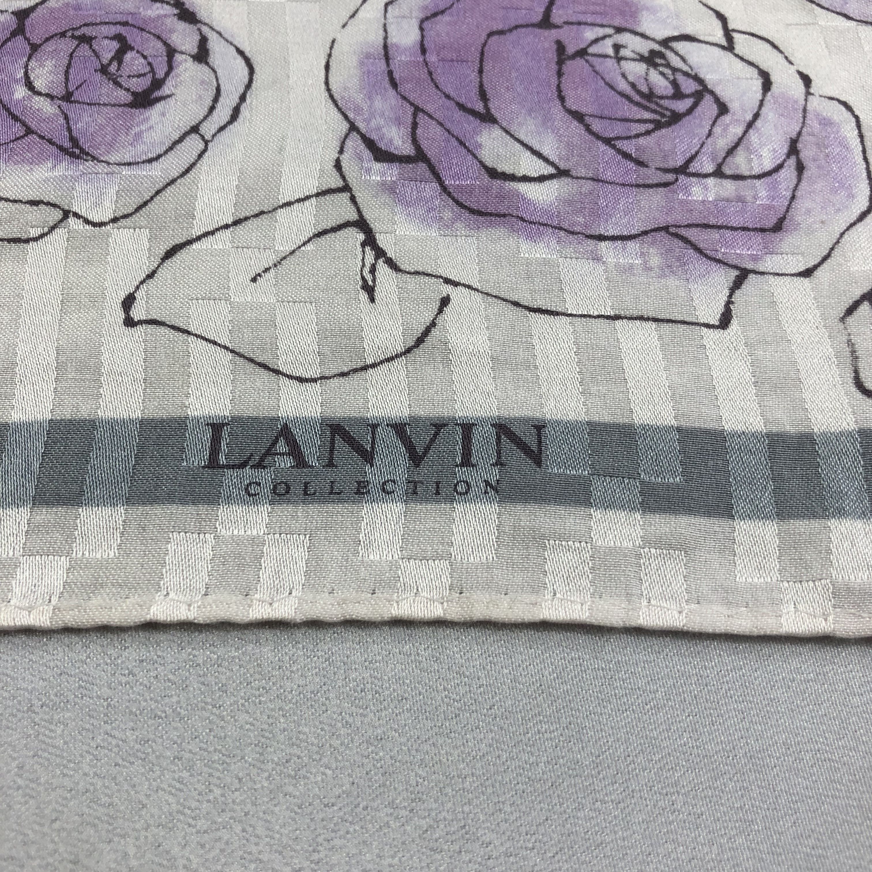 Lanvin Lanvin Roses Handkerchief Neckerchief Bandana H1894 Size ONE SIZE - 4 Thumbnail