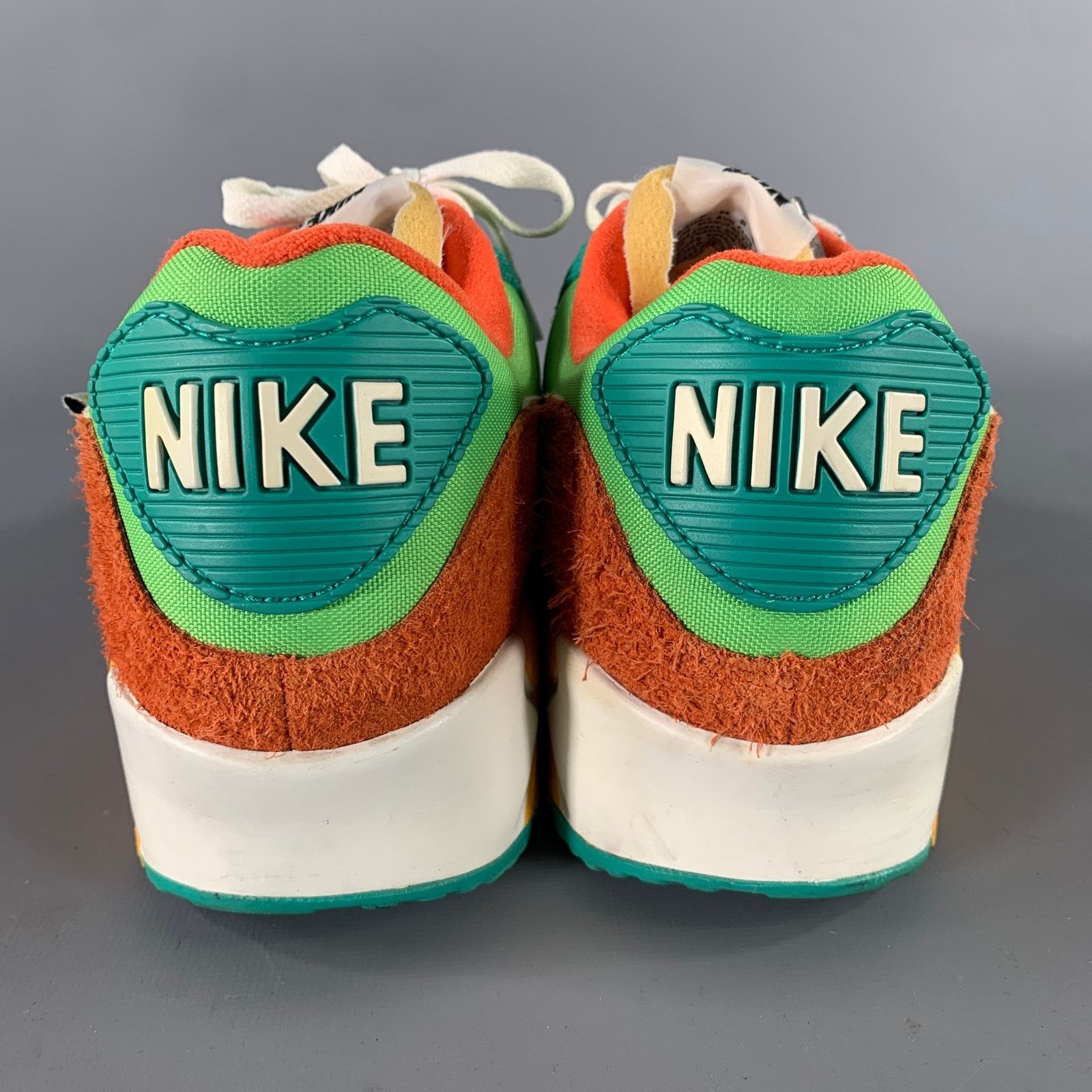 Nike Size 12 Orange Multi-Color Layered Suede Runner Sneakers Size US 12 / EU 45 - 3 Thumbnail