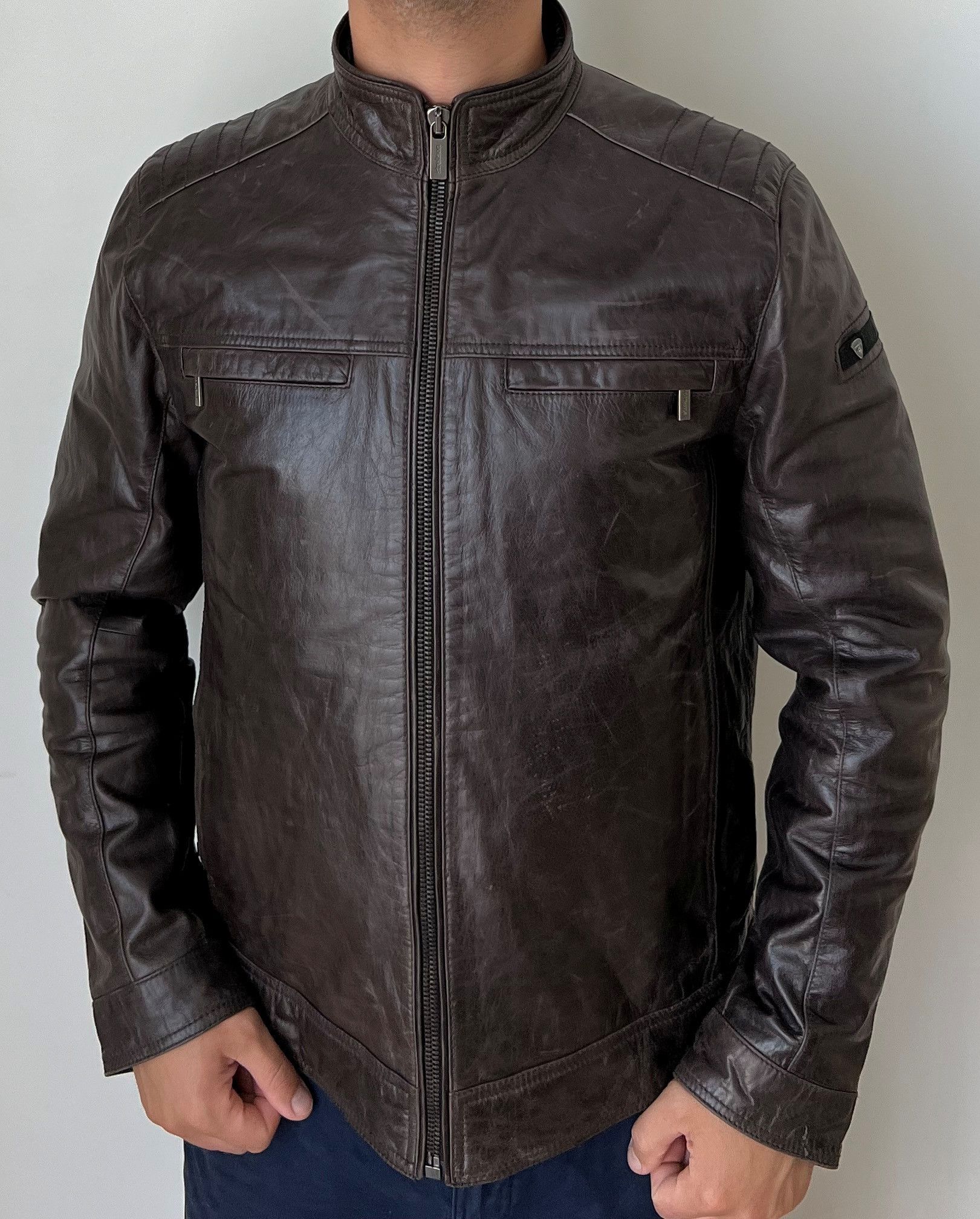 Strellson STRELLSON FENDRAS BUFFALO DAKOTA LEATHER JACKET Size US L / EU 52-54 / 3 - 1 Thumbnail