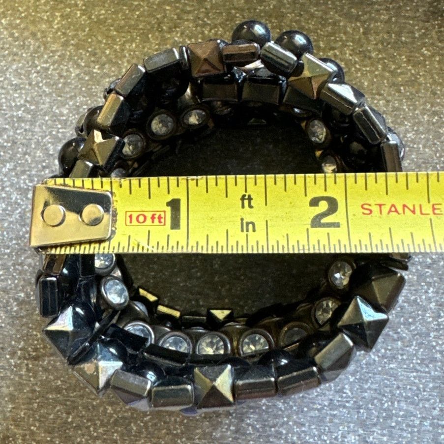 Other Rhinestones, Black Pearls & Stones, Pyramid Beads Bracelet Size ONE SIZE - 3 Thumbnail