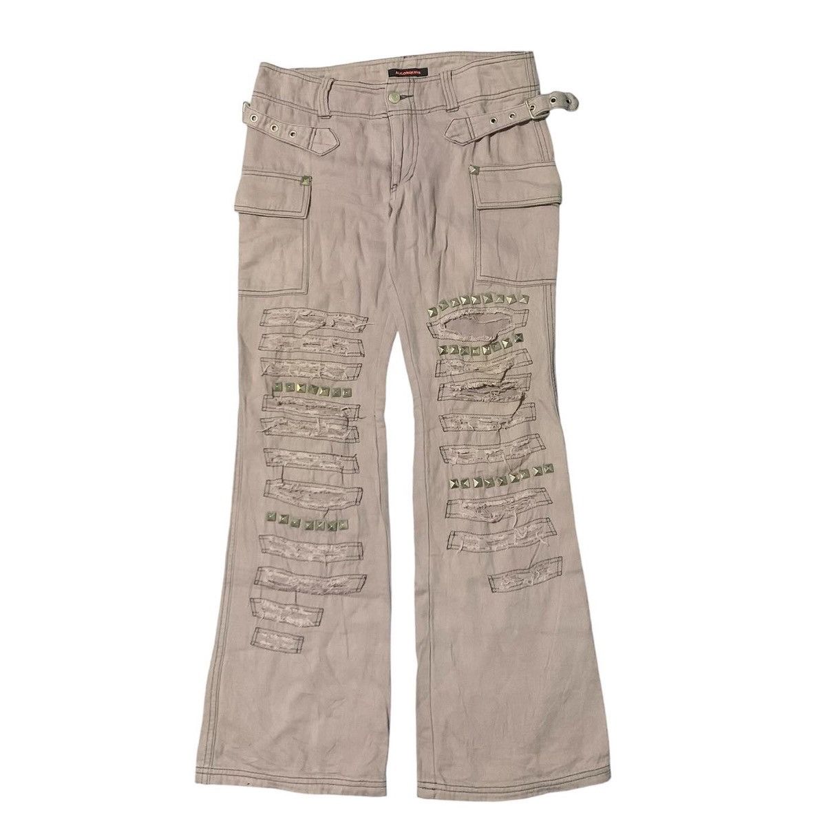 Japanese Brand × Seditionaries Algonquins Distressed Punk Bondage Pants Size US 32 / EU 48 - 2 Thumbnail