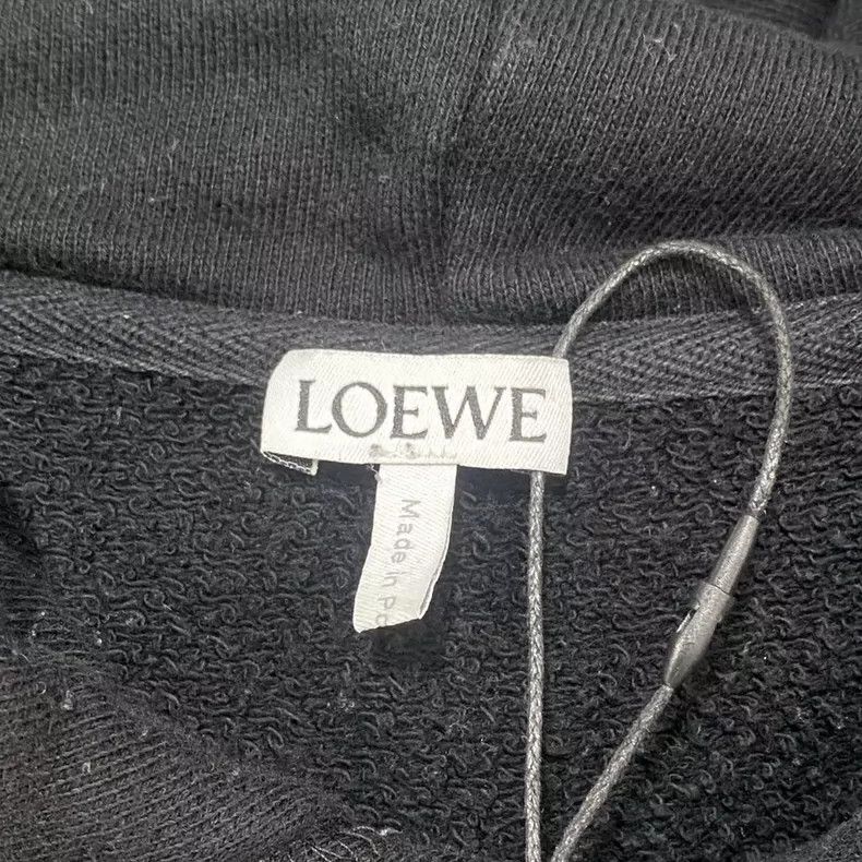 Loewe Loewe Black embroidered logo hoodie Size L / US 10 / IT 46 - 6 Thumbnail