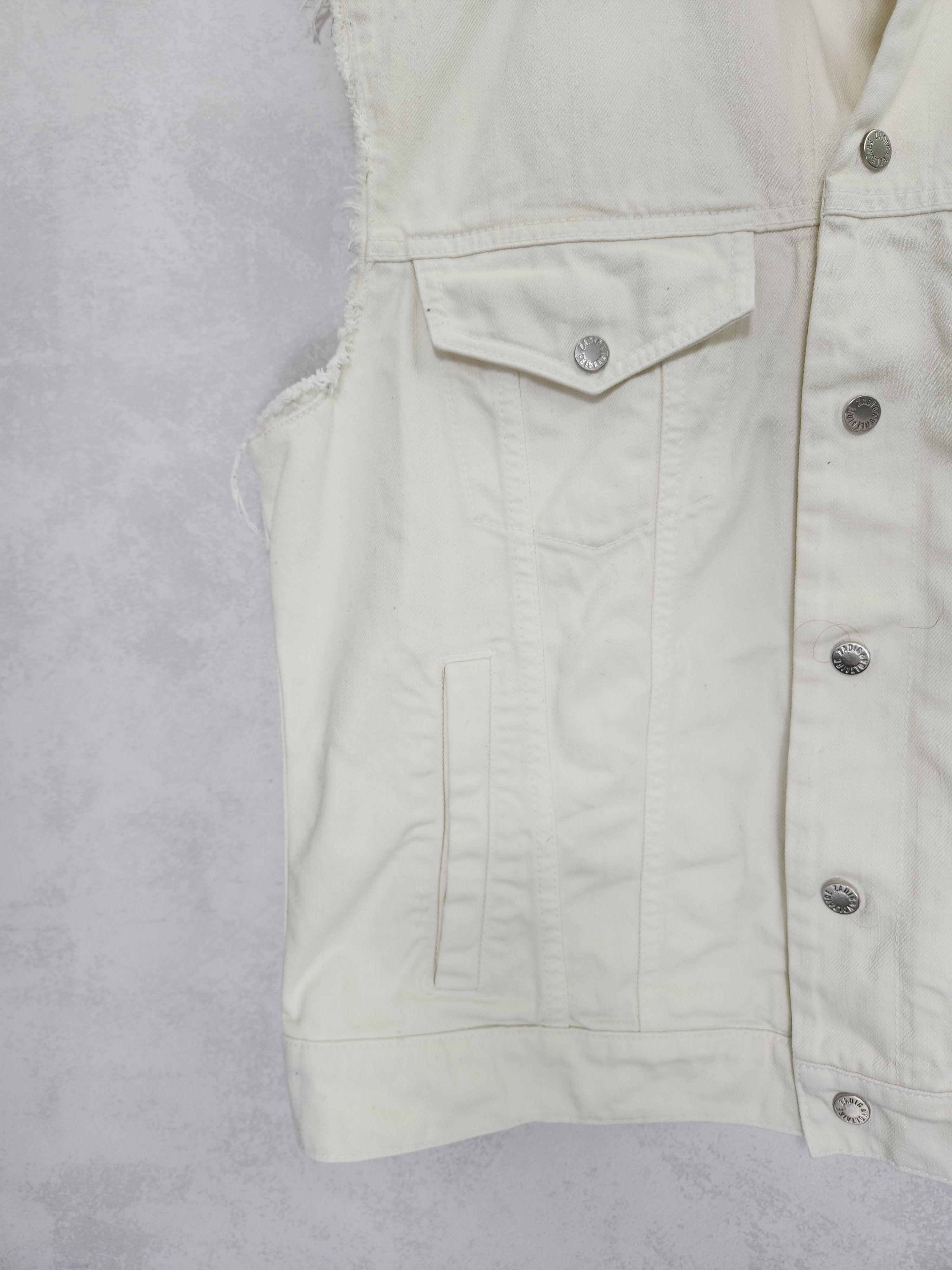 Zadig & Voltaire Zadig Voltaire white denim cotton jeans vest Size L / US 10 / IT 46 - 3 Thumbnail