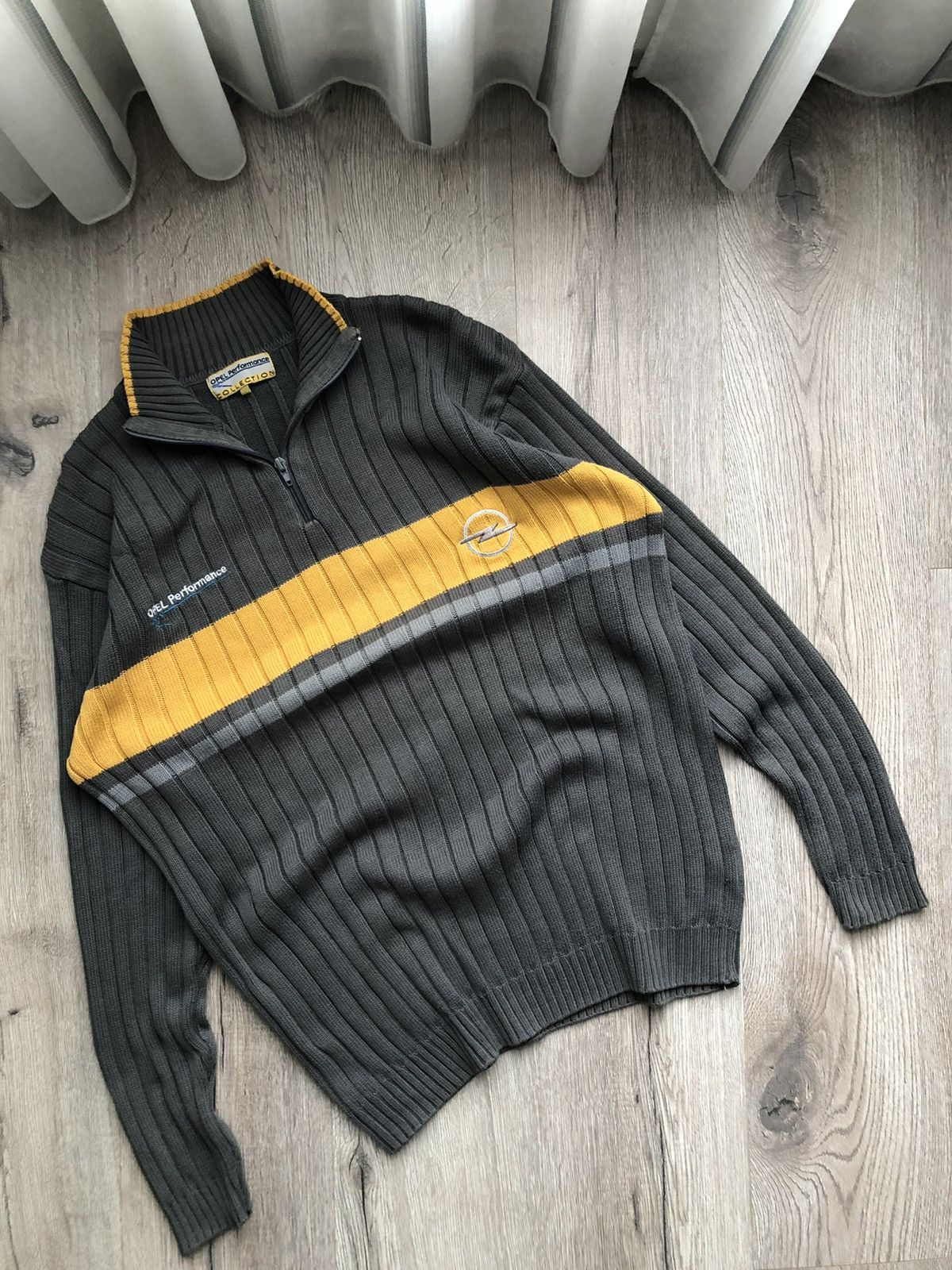 Vintage Opel Racing 1/4 Zip Knit Sweater