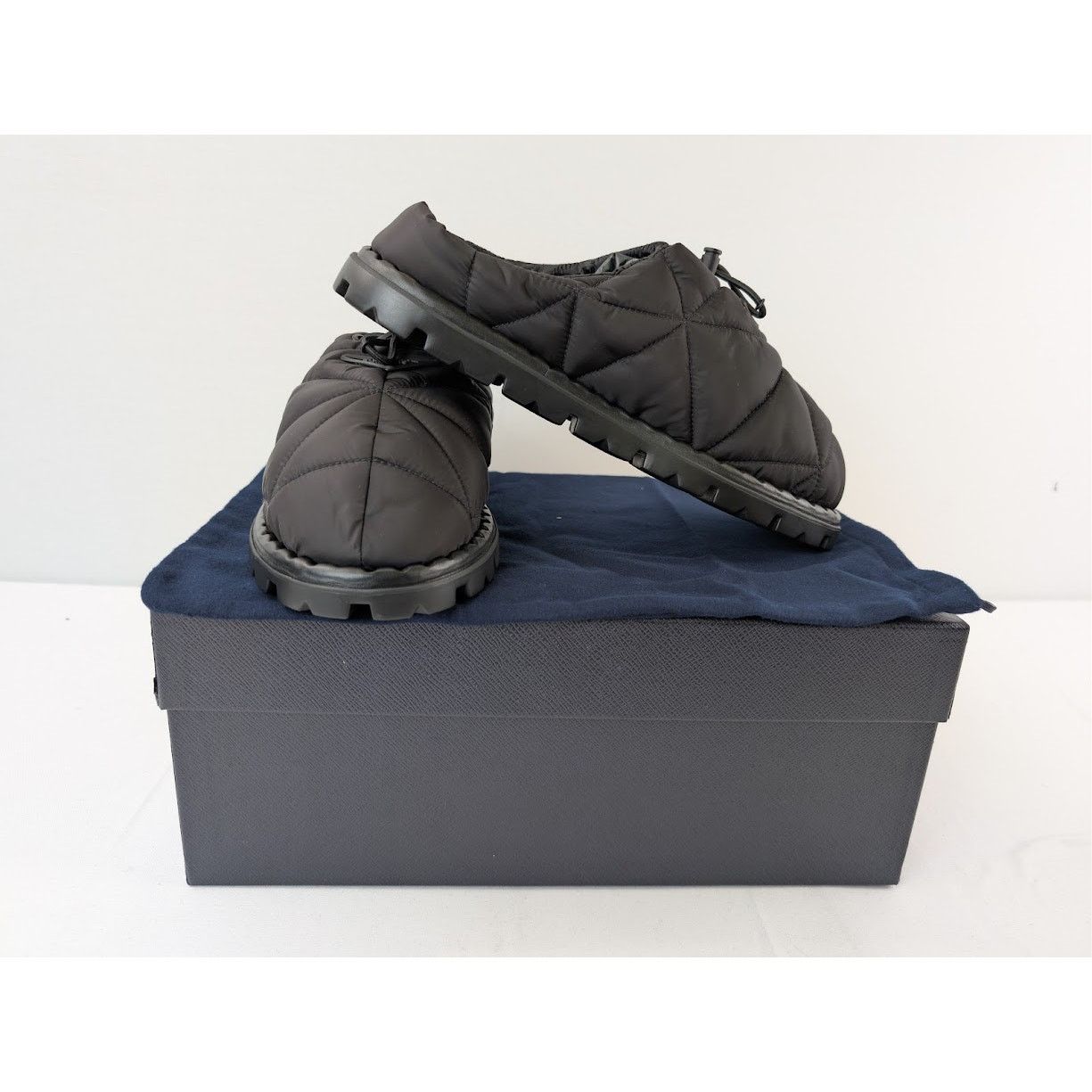 Prada o1rshd1 Calzature Uomo Nylon Mules in Nero Size US 9.5 / EU 42-43 - 16 Thumbnail