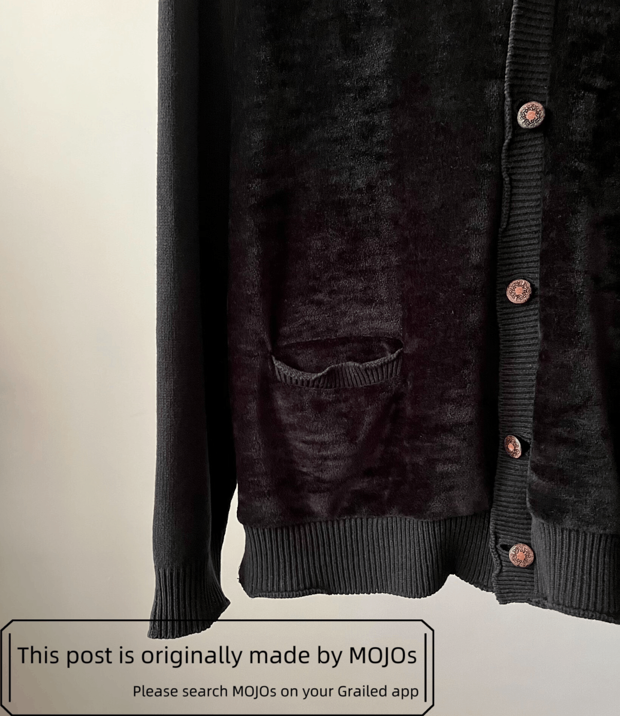 Number (N)ine Sz 3 Number Nine 03AW Velvet Heart Tear Cardigan mojos7 Size US L / EU 52-54 / 3 - 4 Thumbnail