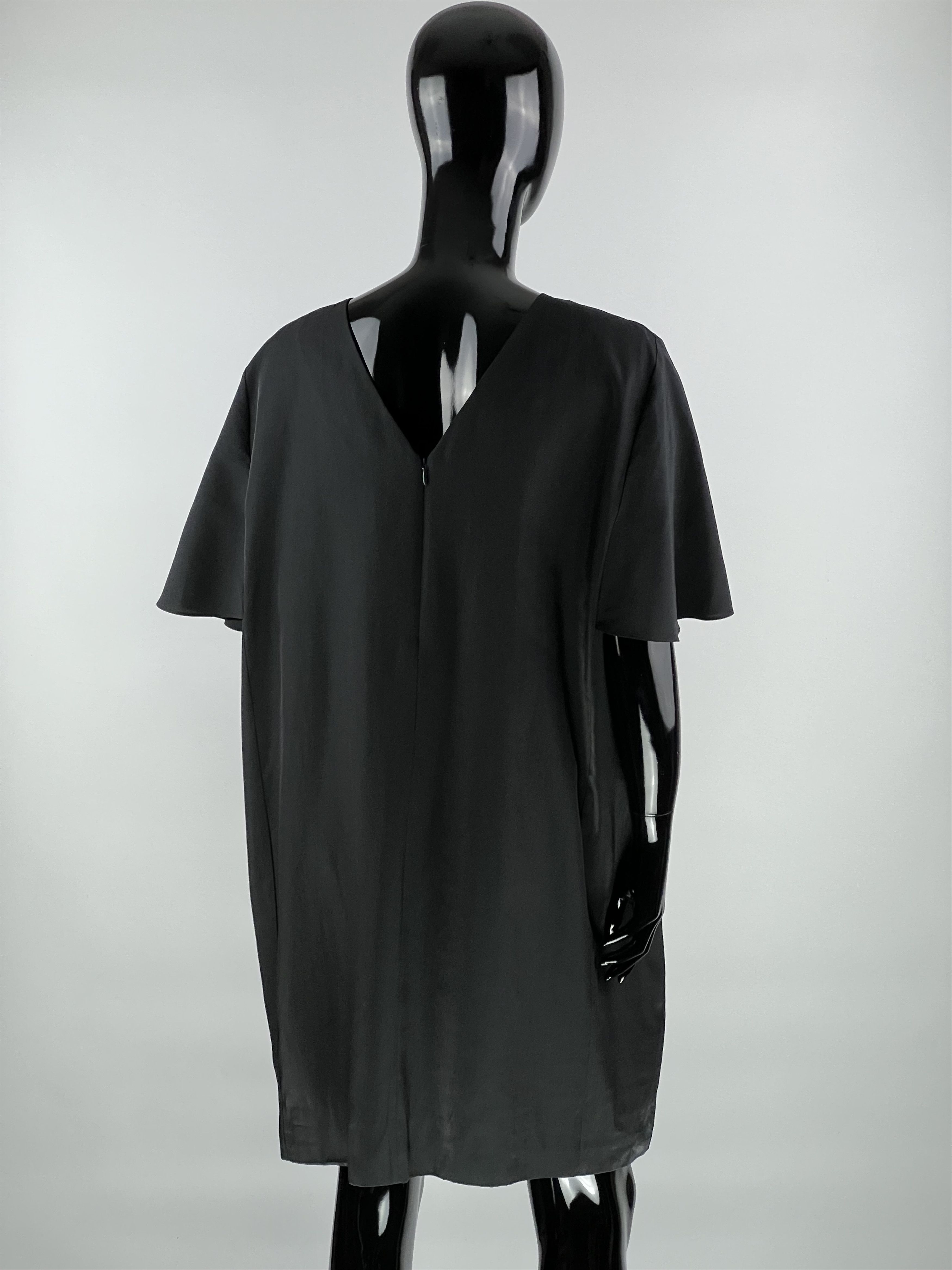Cos COS Black Modal Short Dress Size EUR44 Size XL / US 12-14 / IT 48-50 - 3 Thumbnail