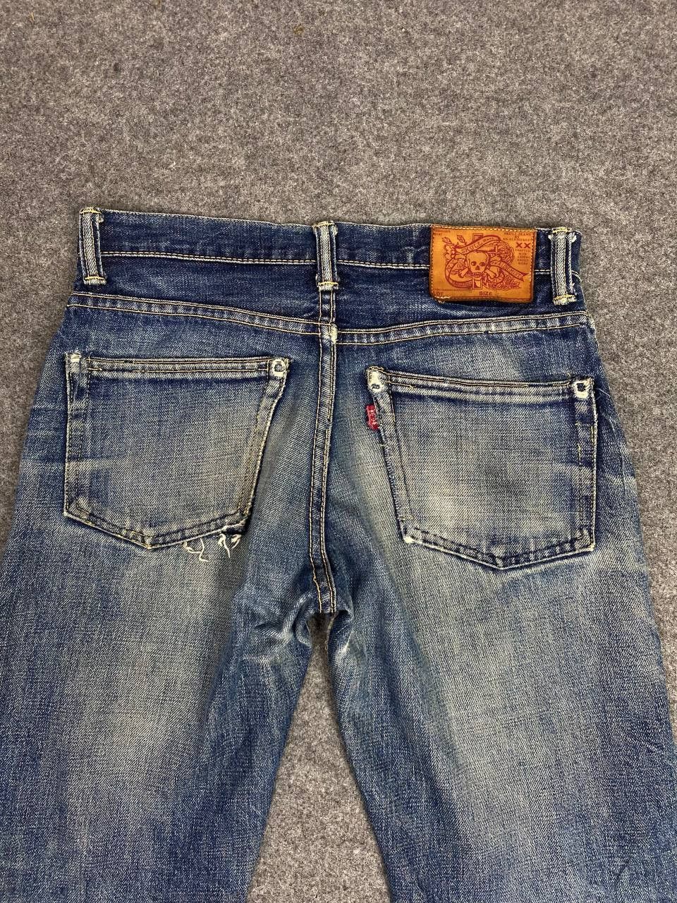 Skull Jeans by an Alchemist vintage skull jeans by alchemist selvedge distressed denim Size US 30 / EU 46 - 3 Thumbnail