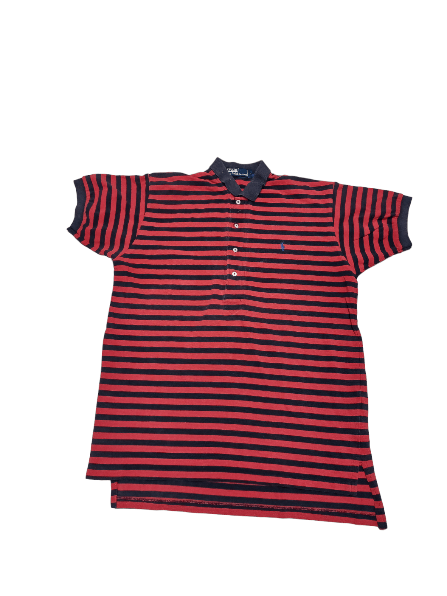 Polo Ralph Lauren VINTAGE 90S POLO RALPH LAUREN 1/3 STRIPED POLO SHIRT Size US L / EU 52-54 / 3 - 1 Thumbnail
