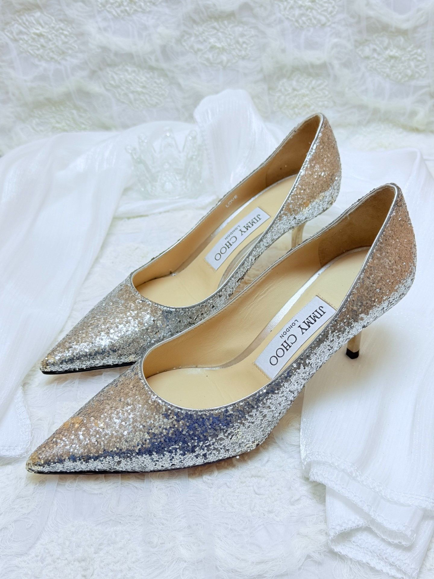 Jimmy Choo Jimmy Choo Silver Lowtop Sneakers us_5 Women Size US 5 / IT 35 - 1 Thumbnail