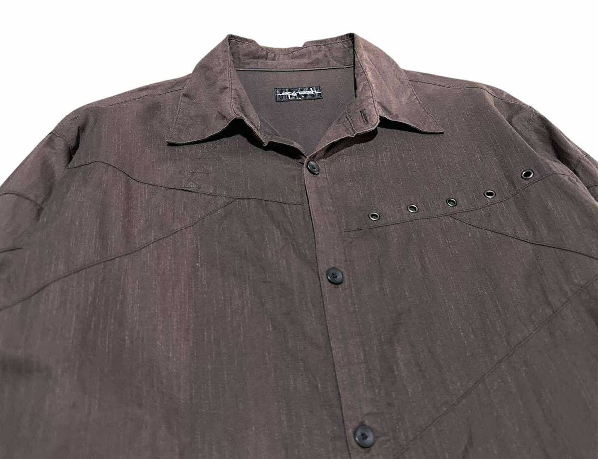 Japanese Brand 🔥Sick Y2K Spinash Shirt Asymmetric Stitch Size US L / EU 52-54 / 3 - 3 Thumbnail