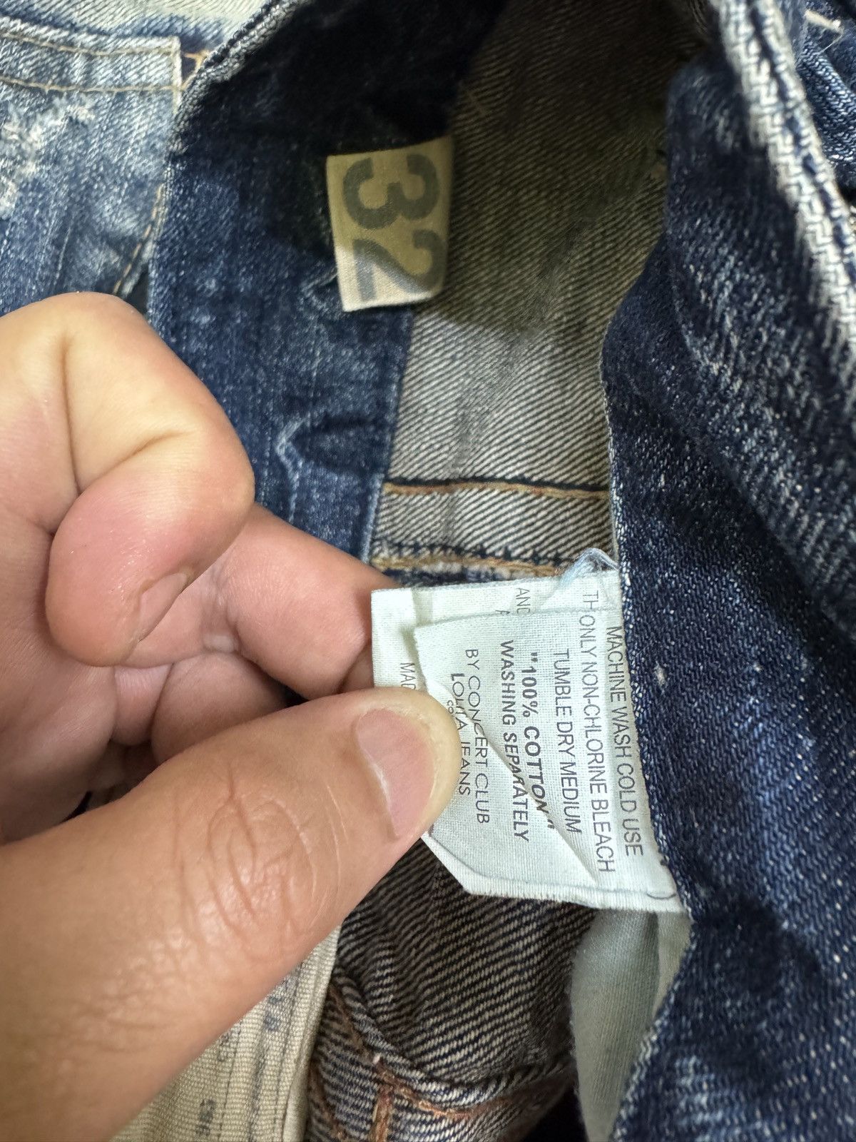Hysteric Glamour Vintage Lolita Mud Wash Distressed Clawmark Zipper Pocket Size US 35 - 16 Thumbnail