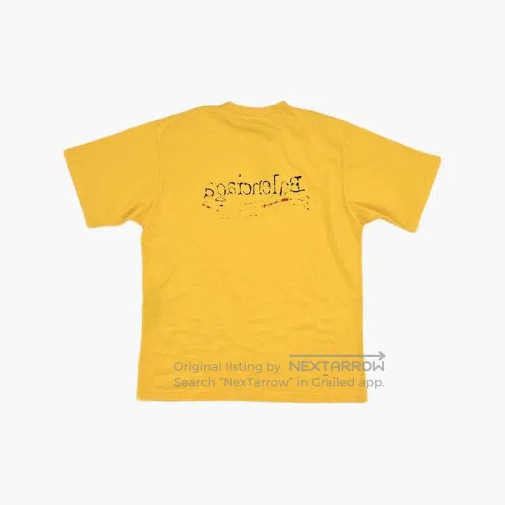 Balenciaga Balenciaga Yellow Logo Print Short Sleeve T. Size US S / EU 44-46 / 1 - 3 Thumbnail