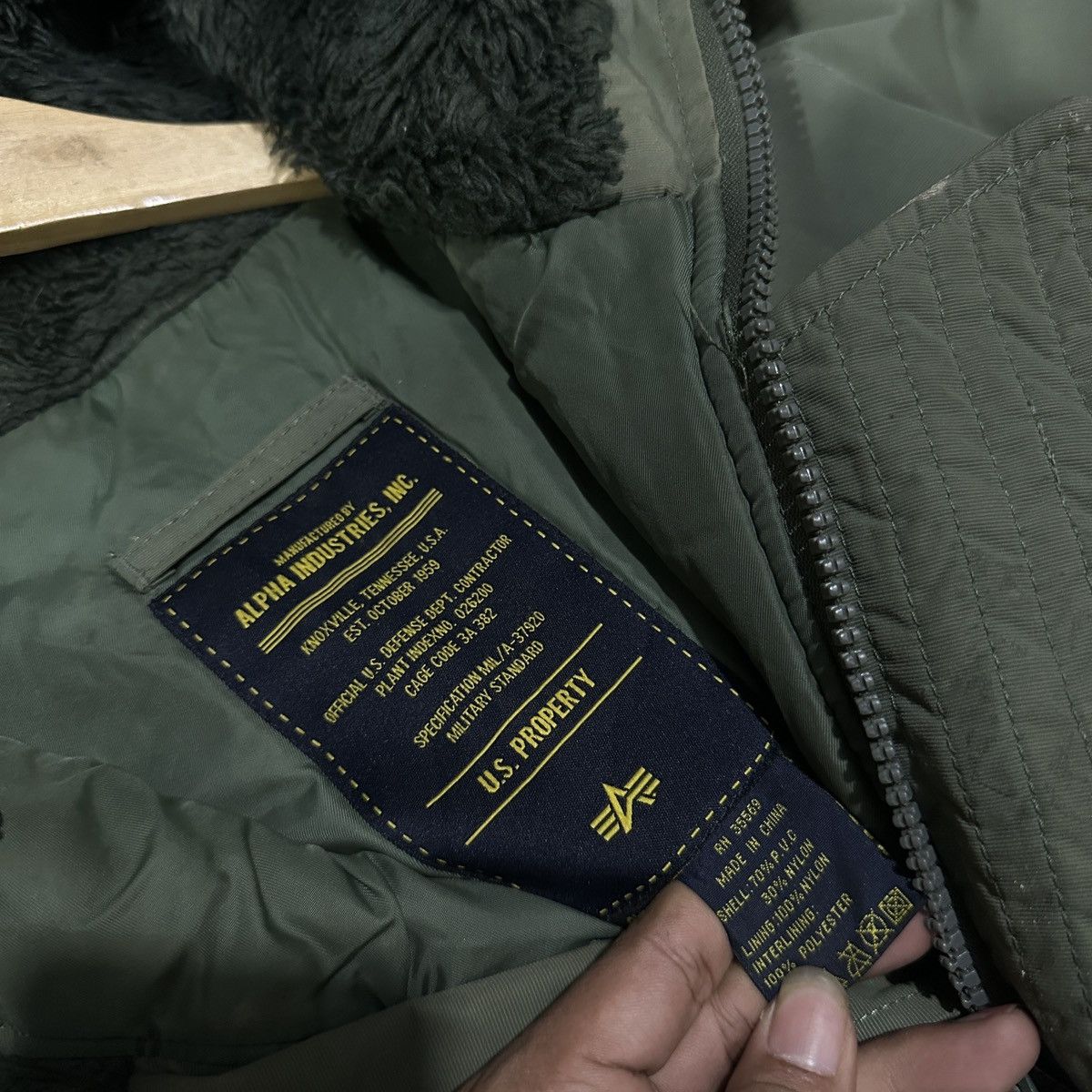 Alpha Industries Alphaindustries Inc Usa Fur Jacket Green Size US XXL / EU 58 / 5 - 2 Thumbnail