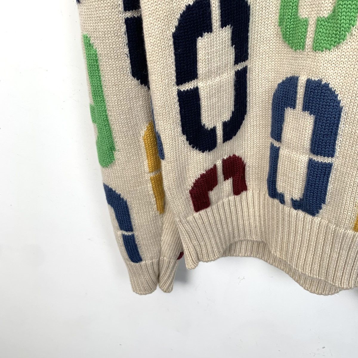 Fendi Fendi Multicolor Wool V-neck Long Sleeve Knitwear K26WX Size M / US 6-8 / IT 42-44 - 4 Thumbnail