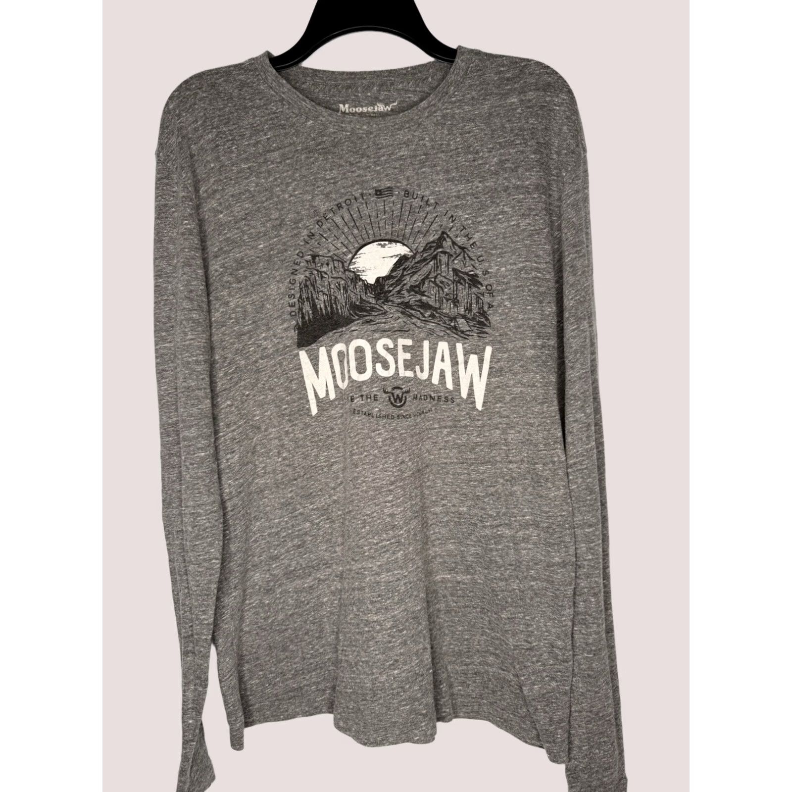 Vintage Moosejaw Shirt Mens Medium T-Shirt Crew Neck Short Sleeve Gray Cotton USA Outdoors Regular Made In USA Size US M / EU 48-50 / 2 - 1 Thumbnail