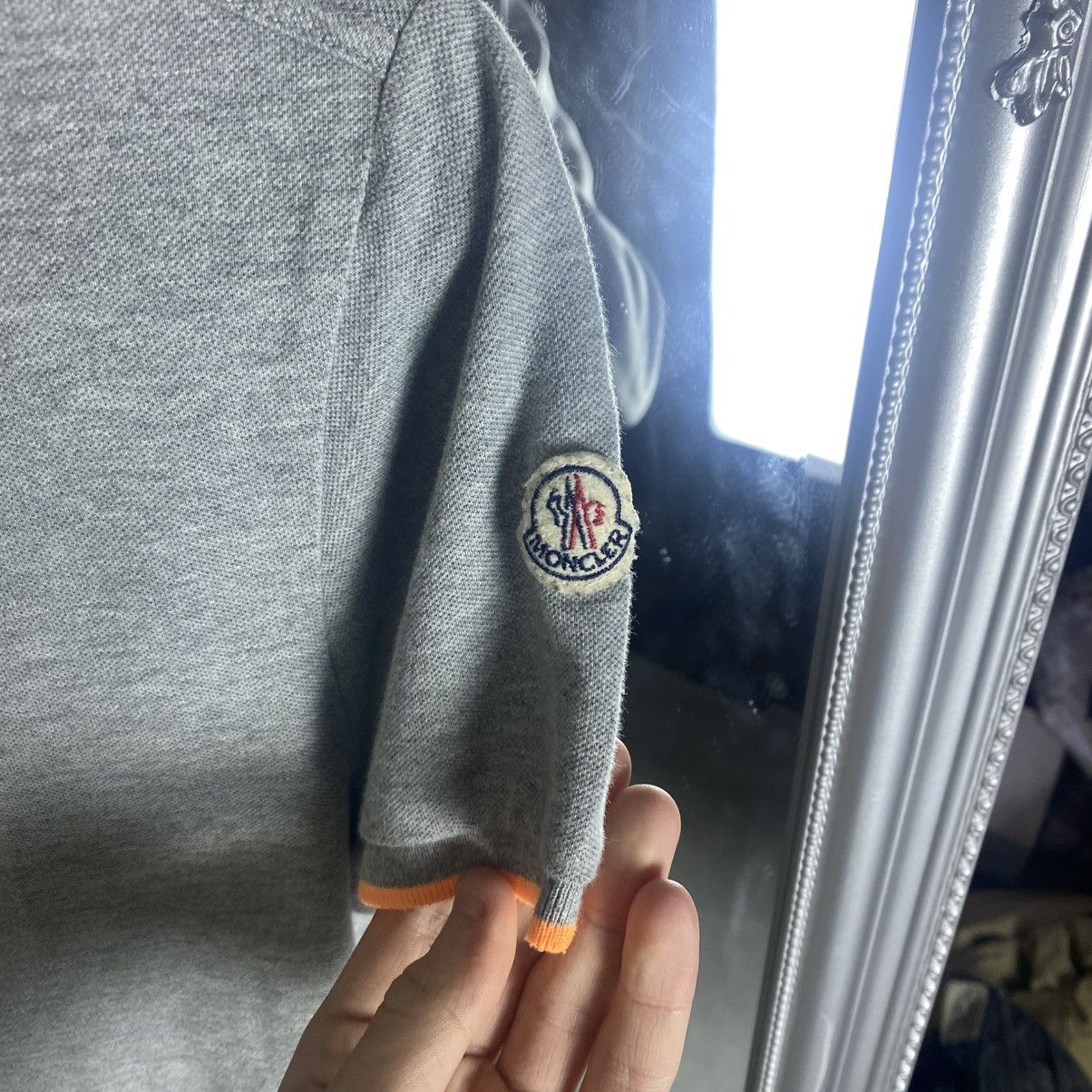 Moncler Polo Moncler grey t-shirt logo Size US S / EU 44-46 / 1 - 3 Thumbnail
