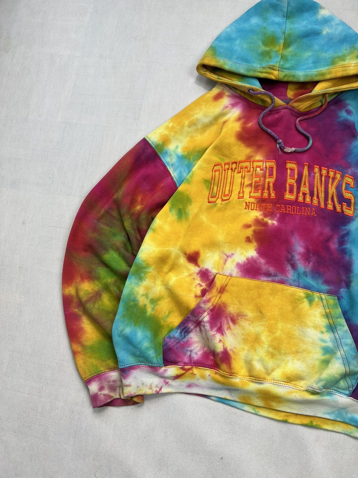 Vintage Hoodie Outer Banks vintage 90’s tie dye boxy fit Size US L / EU 52-54 / 3 - 2 Thumbnail