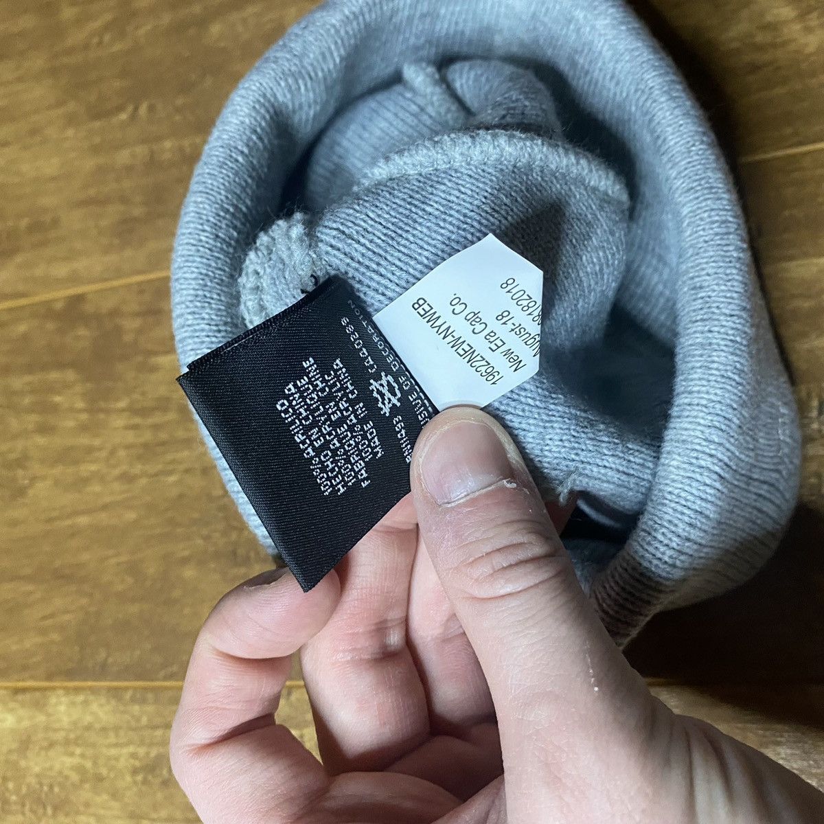 New Era × Supreme Authentic Supreme FW18 Heather Grey Box Logo Beanie Size ONE SIZE - 6 Thumbnail