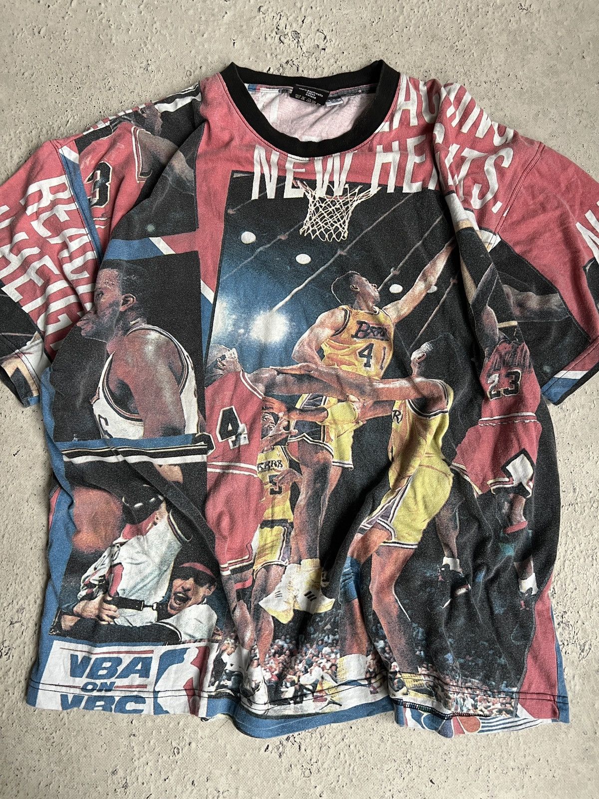 NBA Graphic NBA Draft verprint 90s T Shirt Y2K Streetwear Size US XL / EU 56 / 4 - 2 Thumbnail