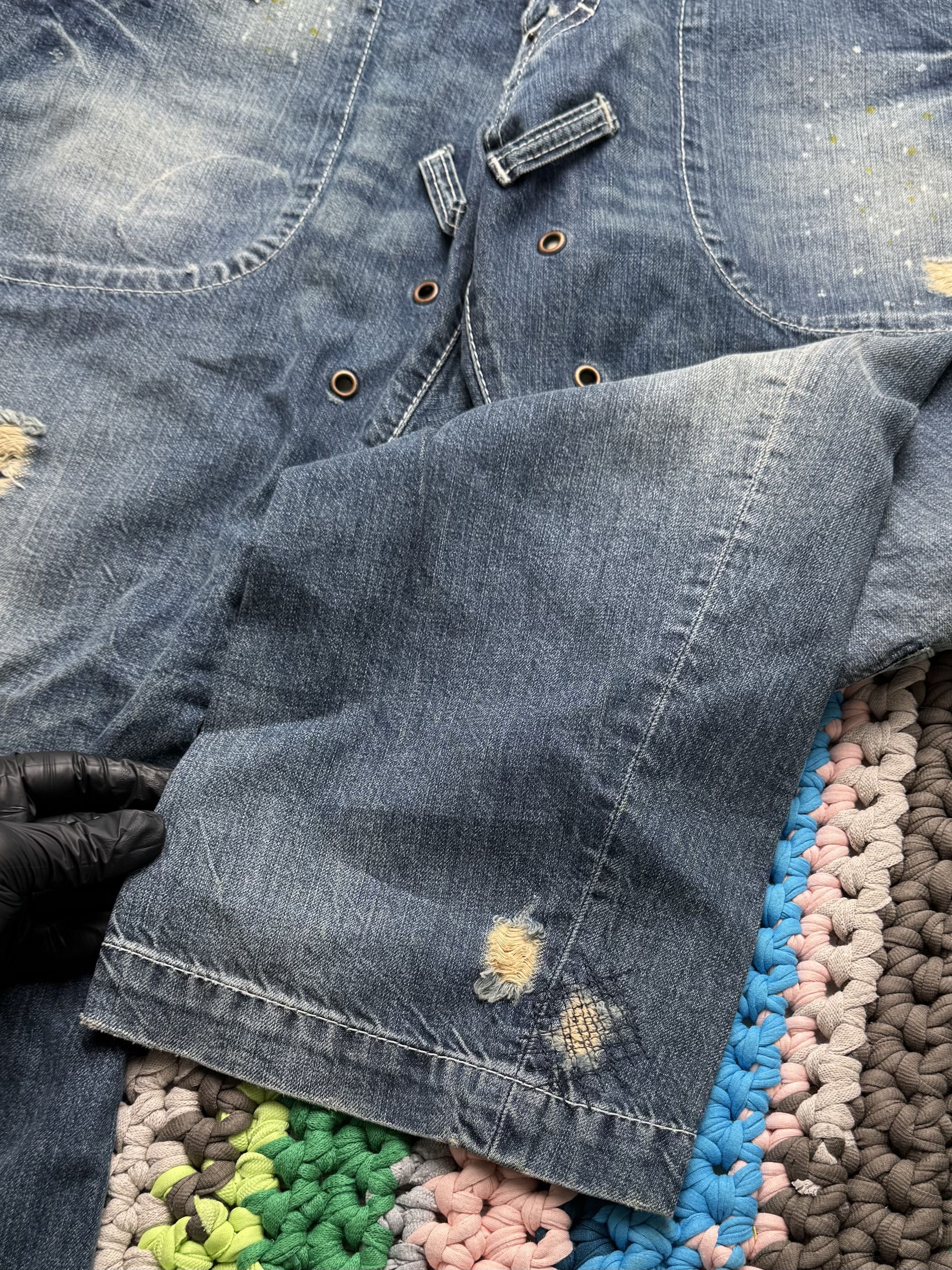 Dsquared2 Disquared2 Distressed Jeans Straight Leg Paint Splatter Y2K Size US 34 / EU 50 - 4 Thumbnail