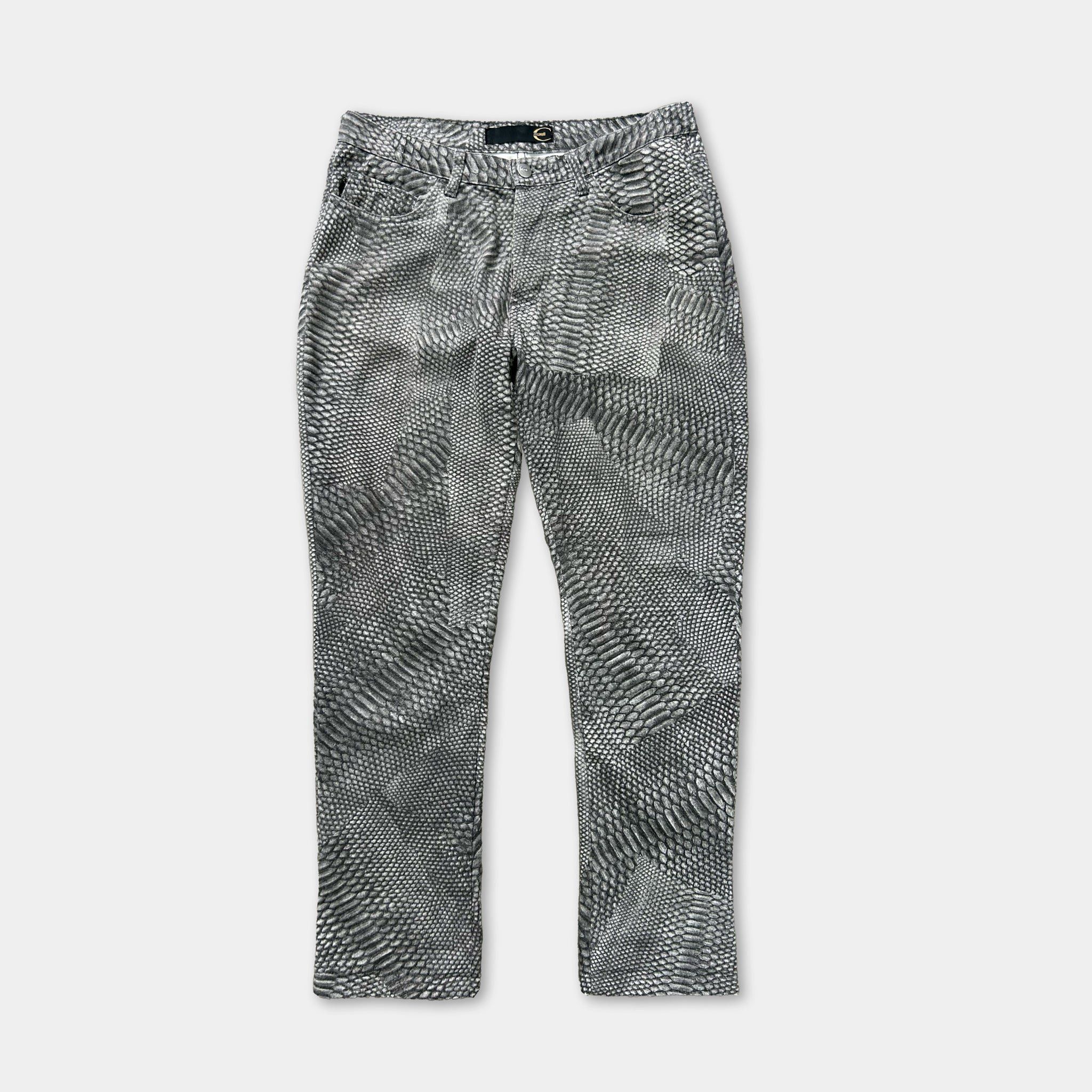 Just Cavalli Just Cavalli Snake Print Blue White Denim Jeans Size US 28 / EU 44 - 1 Thumbnail