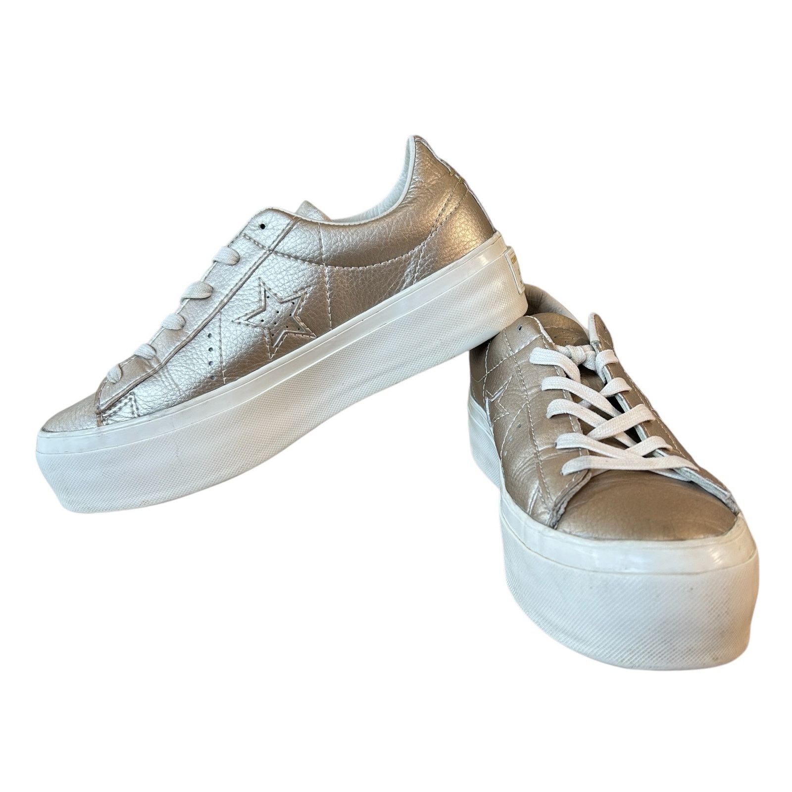 Converse Converse One Star Platform OX 6.5 Gold Leather Streetwear Size US 6.5 / IT 36.5 - 2 Thumbnail
