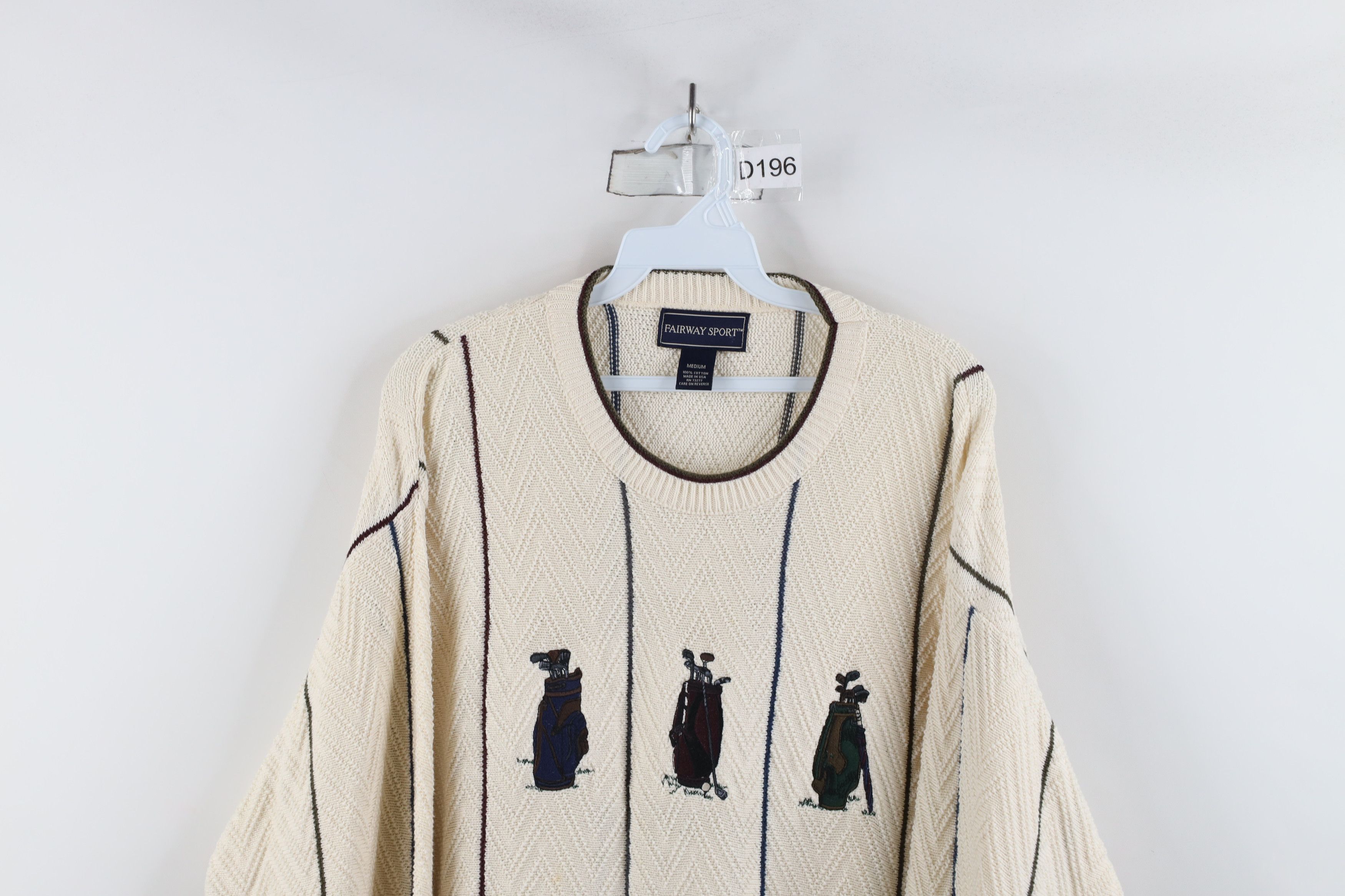 Vintage Vintage 90s Streetwear Golf Bag Cotton Knit Sweater USA Size US M / EU 48-50 / 2 - 2 Thumbnail