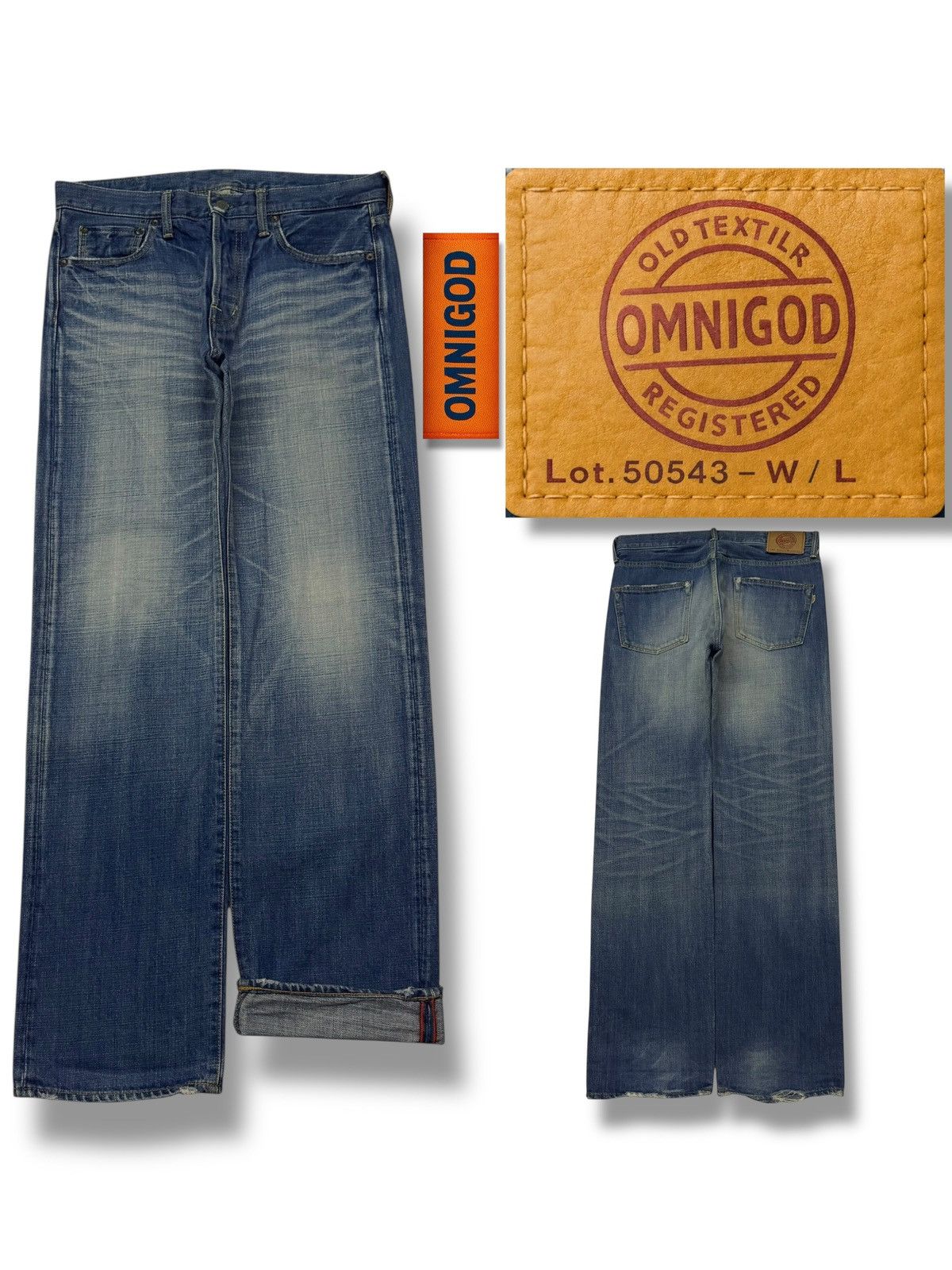 OMNIGOD Vintage 90s OMNIGOD Lot 50543 Japanese Denim Jeans | W33 Size US 33 - 1 Thumbnail