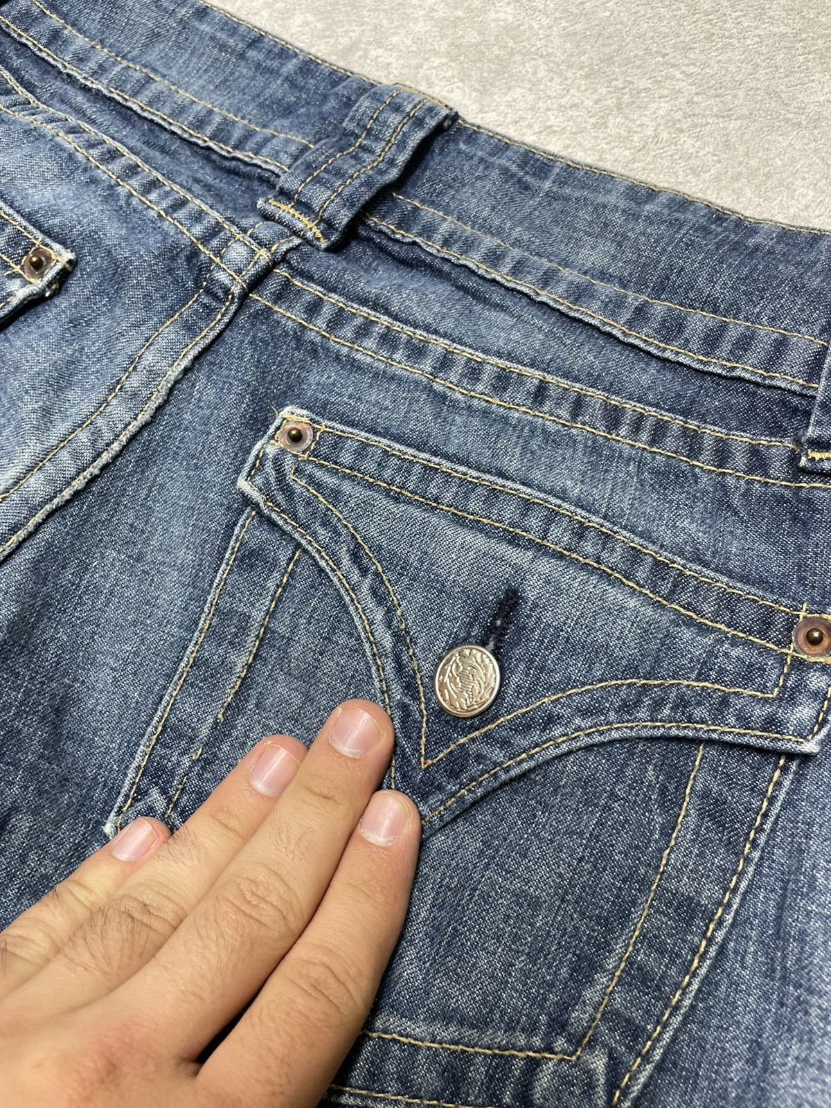 If Six Was Nine × Le Grande Bleu (L.G.B.) × Tornado Mart Flared Denim Jeans - LGB / If Six Was Nine Energy Size US 27 - 3 Thumbnail