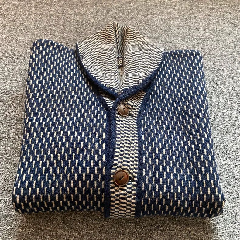 RRL Ralph Lauren RRL Ralph Lauren Vintage Indigo Wool Cotton Cardigan sweat Size US S / EU 44-46 / 1 - 3 Thumbnail