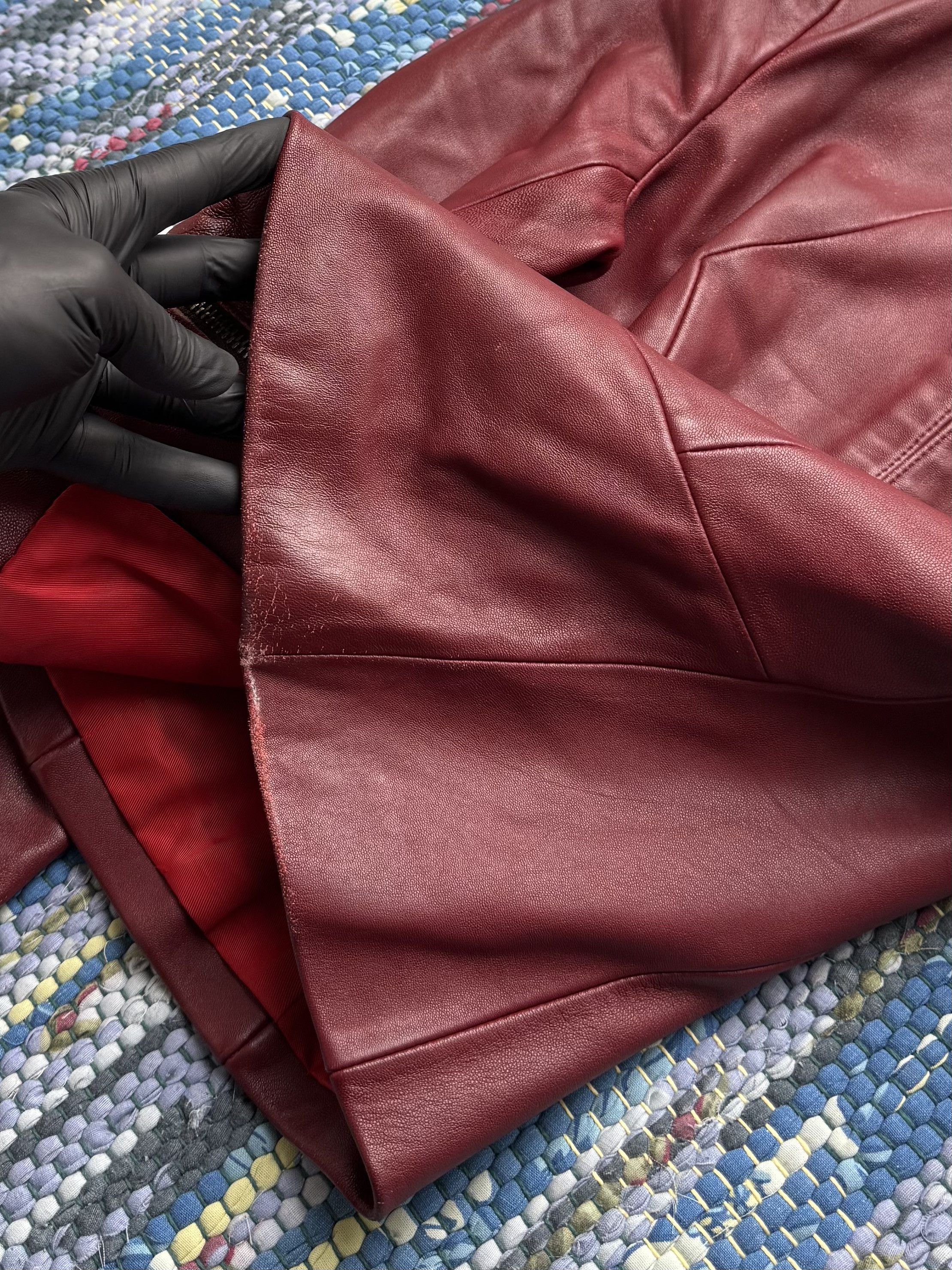Vintage Vintage Genuine Leather Moto Jacket Zip Front Fitted Coat Size M / US 6-8 / IT 42-44 - 7 Thumbnail