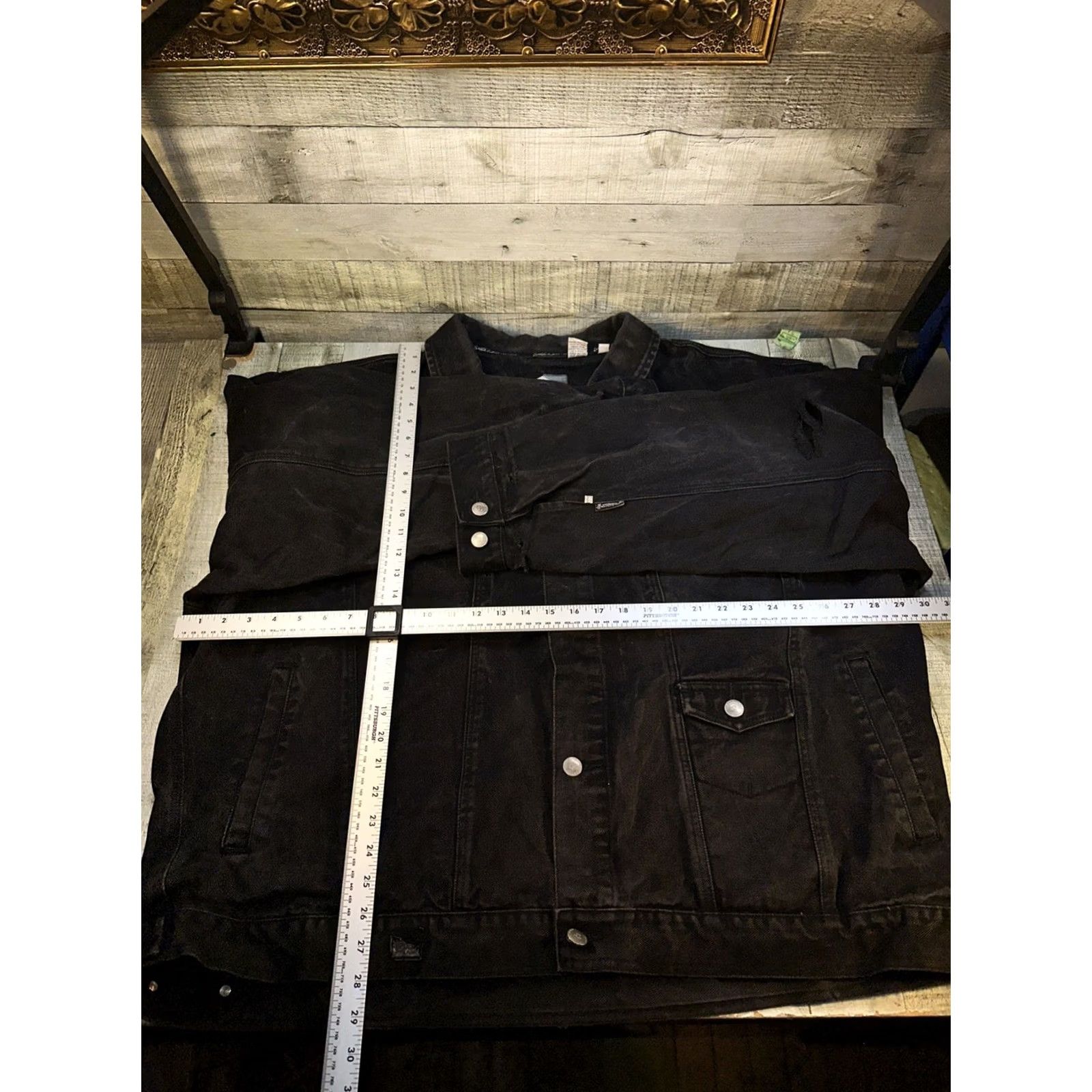 Denime VINTAGE South Pole Black Denim Jacket 3XL Distressed Collar Workwear Style Jacket Mens Black Denim 3XL Vintage Distressed Collar Workwear Size US XXL / EU 58 / 5 - 2 Thumbnail