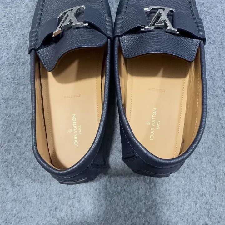 Louis Vuitton Louis Vuitton Monte Carlo Navy Leather Loafers -2508 Size US 11 / EU 44 - 8 Thumbnail