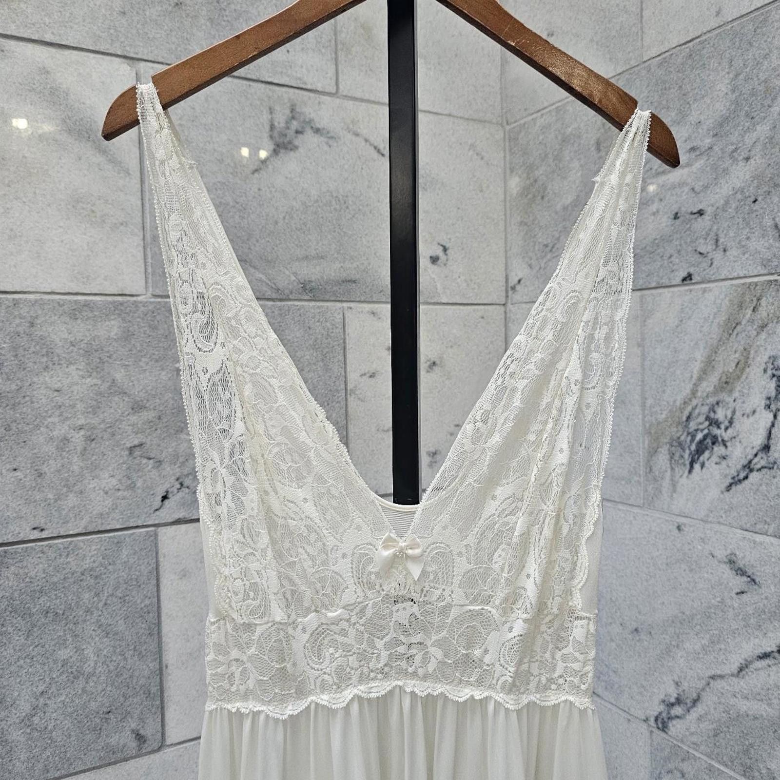 Other Women's Cream Vintage Lace Slip Dress Size S / US 4 / IT 40 - 2 Thumbnail