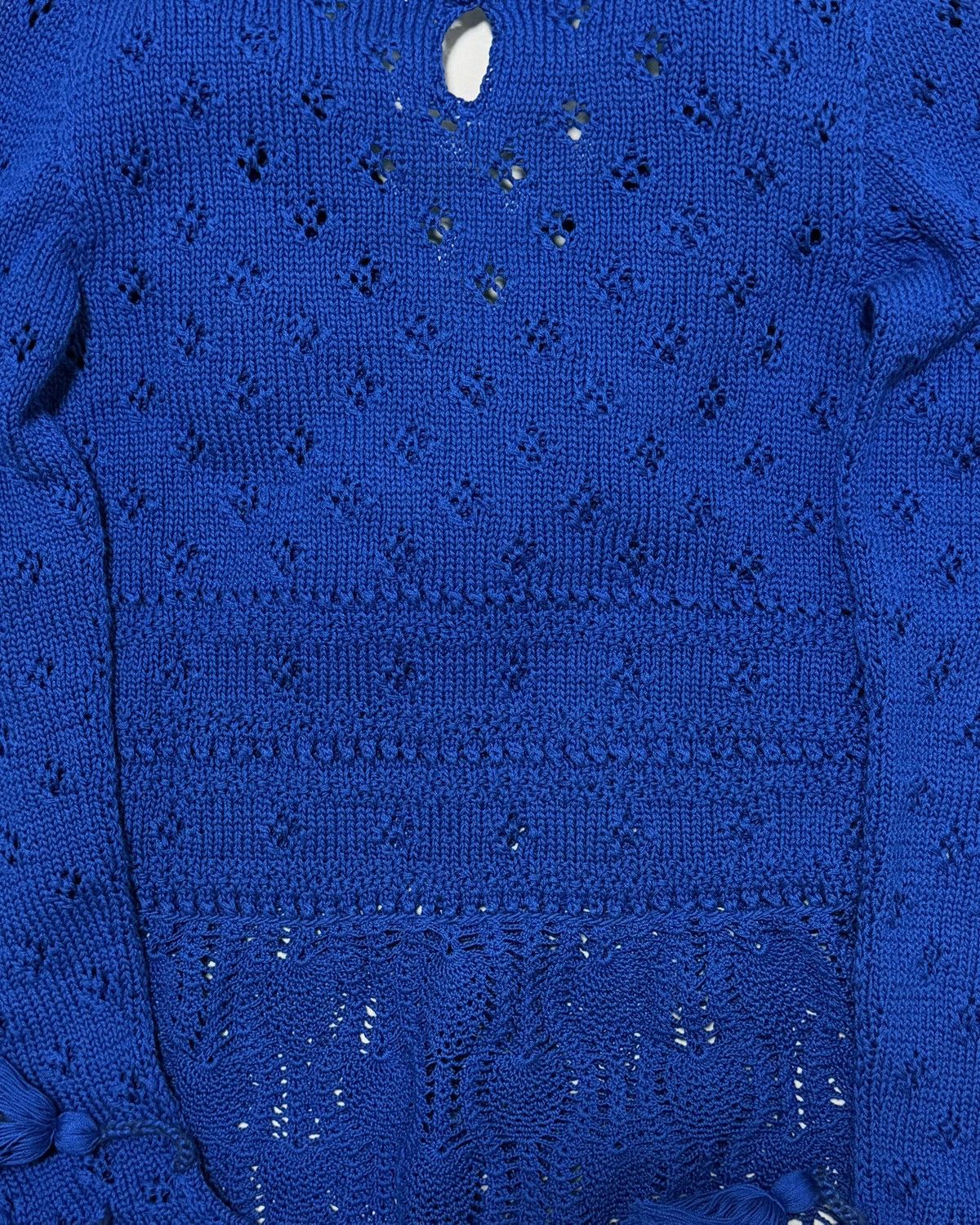 Loewe LOEWE Spring Summer 2019 Tassel-Trim Pointelle Knit Sweater Size M / US 6-8 / IT 42-44 - 4 Thumbnail