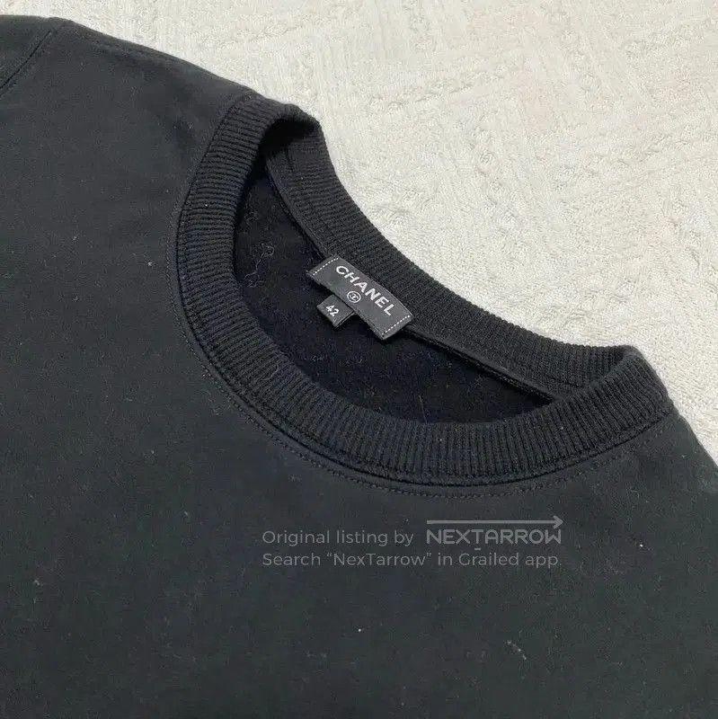 Chanel Chanel Black Long Sleeve Cotton Sweatshirt . Size L / US 10 / IT 46 - 4 Thumbnail