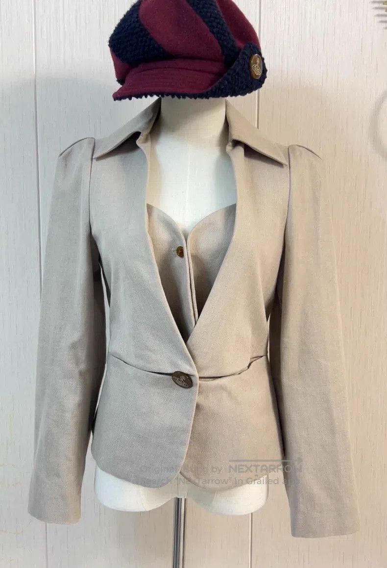 Vivienne Westwood 3D Heart Collar Cotton Linen Jacket