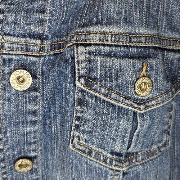 Tommy Hilfiger Tommy Hilfiger Women's Trucker Denim Jean Jacket Size Large Size L / US 10 / IT 46 - 7 Thumbnail