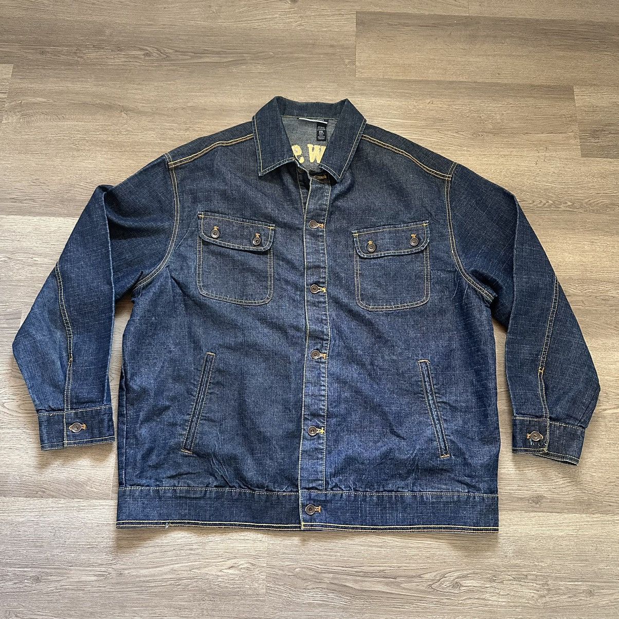 Rocawear × Vintage Vintage Rocawear Denim Blue Jean Jacket Button Up Rap Jay Z Size US XXL / EU 58 / 5 - 4 Thumbnail