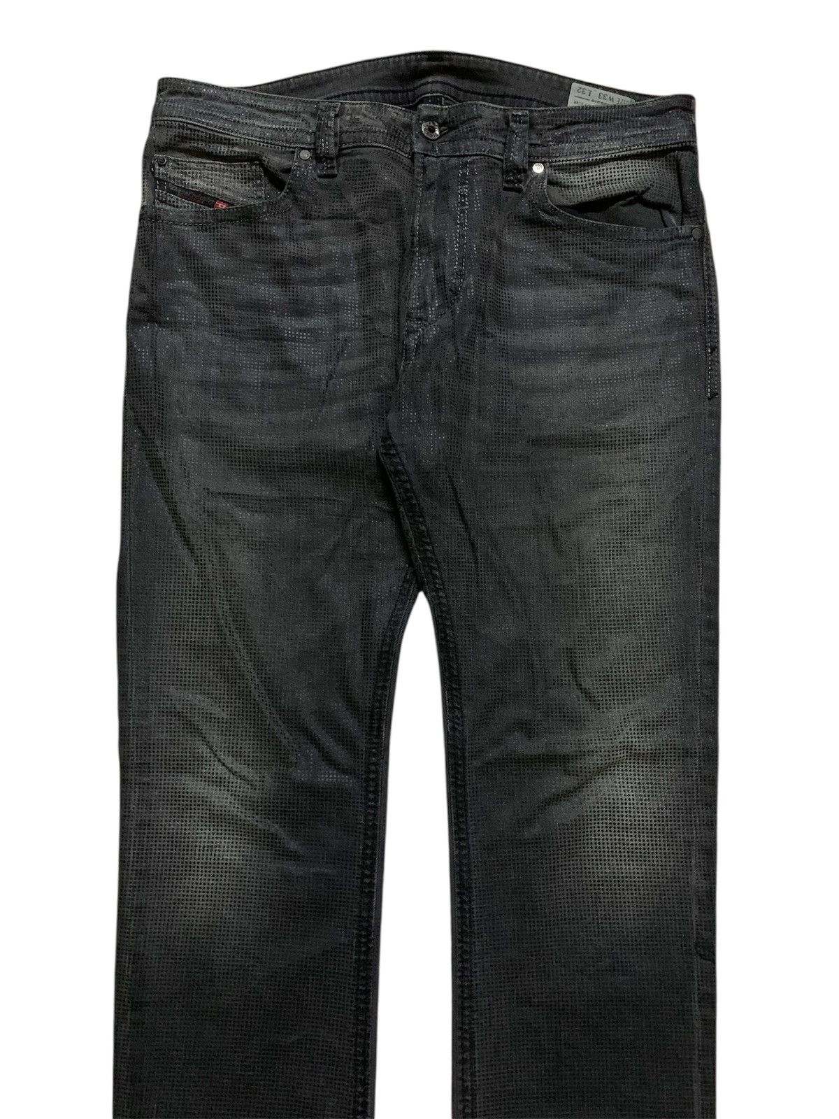 Diesel 💥Waxed Diesel Thavar Stretch Slim Black Denim Size US 34 / EU 50 - 5 Thumbnail
