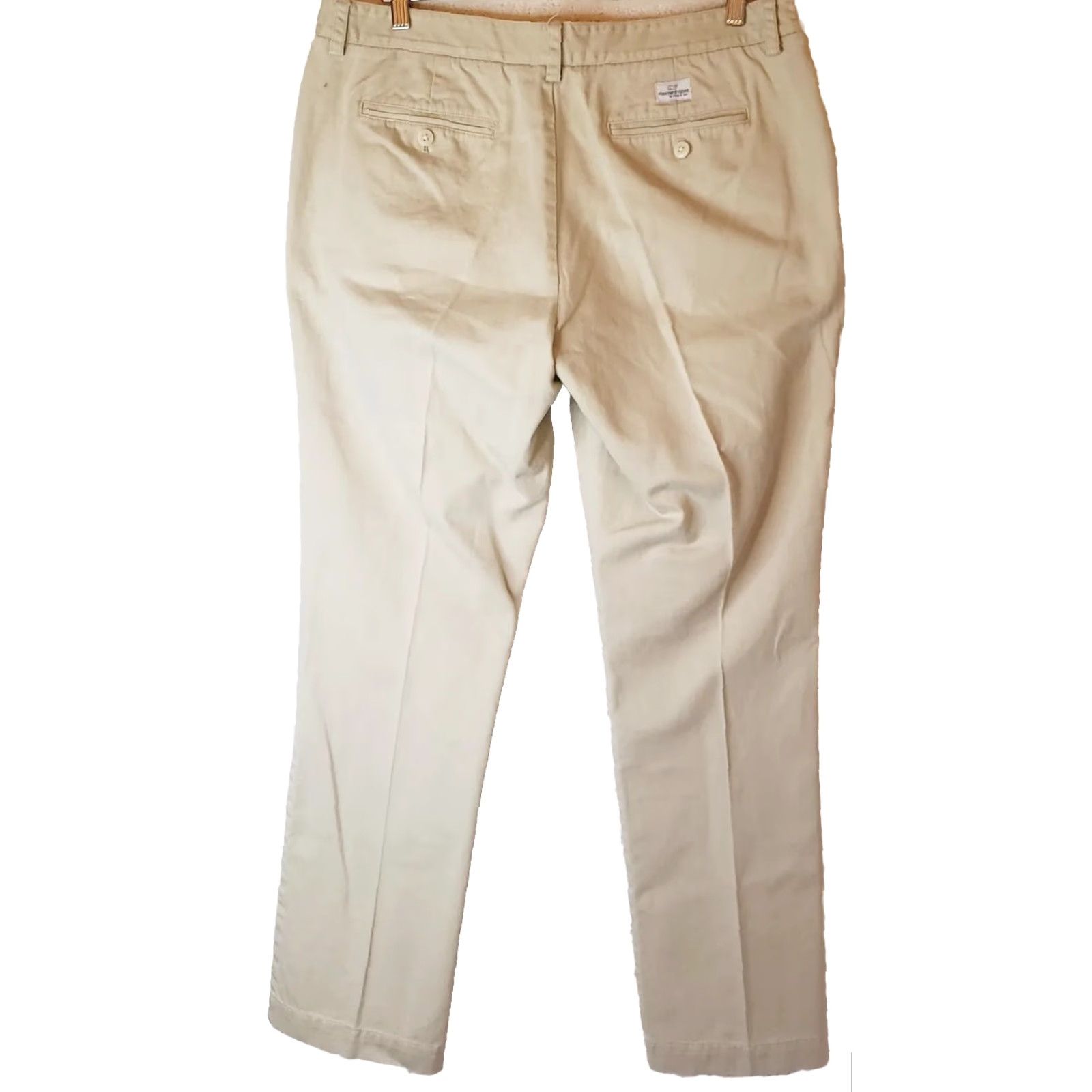 Vineyard Vines Vineyard Vines Pants Mens 36x32 Tan Flat Front Slim Fit Club Pant Chino Beige Solid Canvas 32in Inseam Mens Size US 36 / EU 52 - 6 Thumbnail