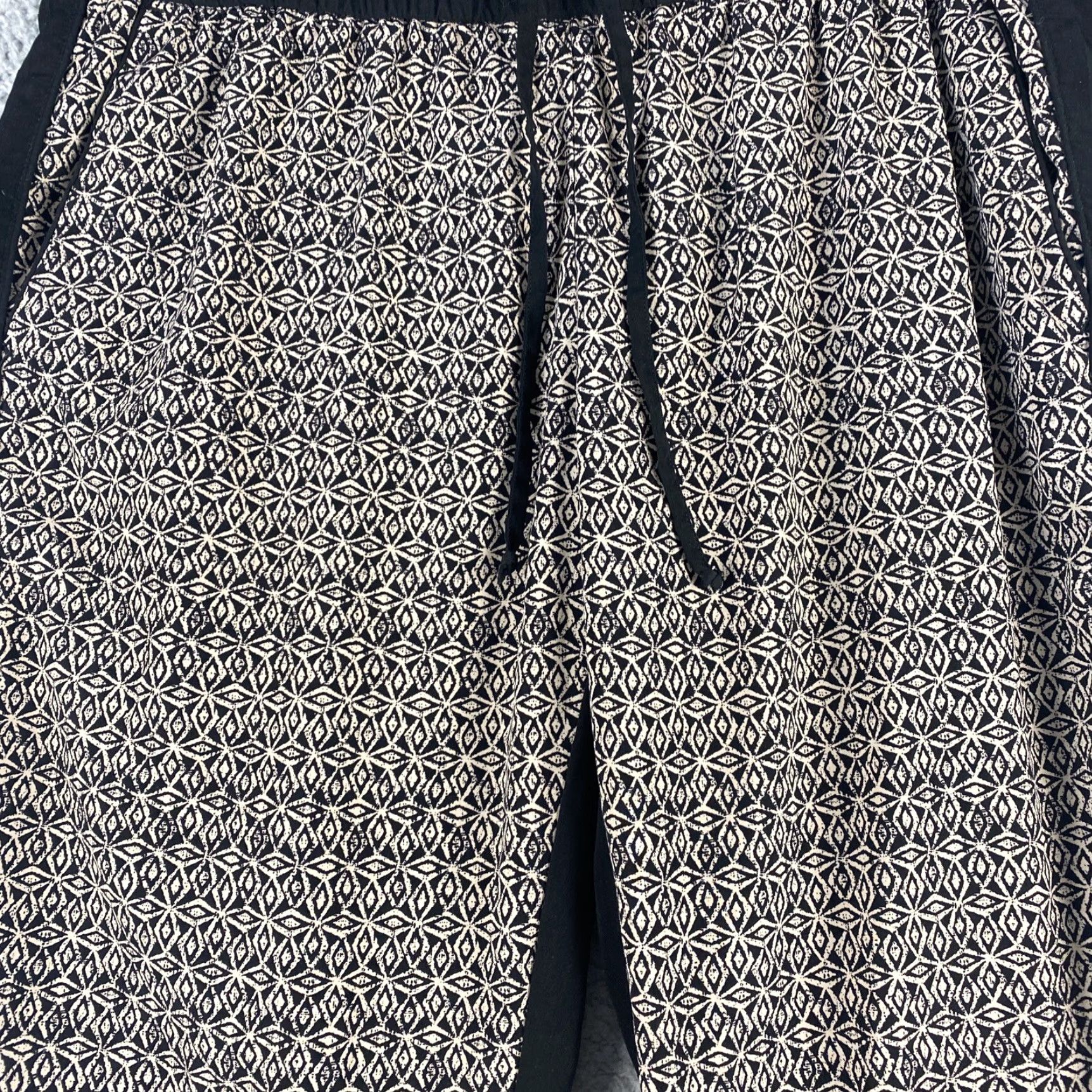 Banana Republic BANANA REPUBLIC Women's Drawstring Pant M Regular Black Beige Light Casual Pants Size 32" / US 10 / IT 46 - 2 Thumbnail