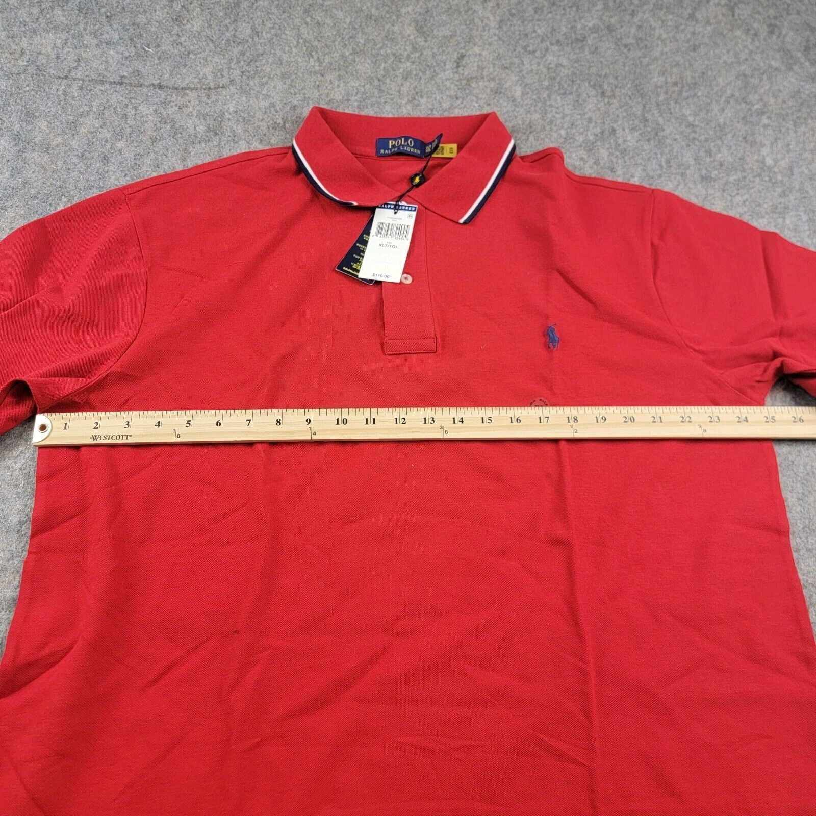Polo Ralph Lauren Polo Ralph Lauren Tipped Collar Polo Shirt Custom Slim Fit Size US XL / EU 56 / 4 - 4 Thumbnail