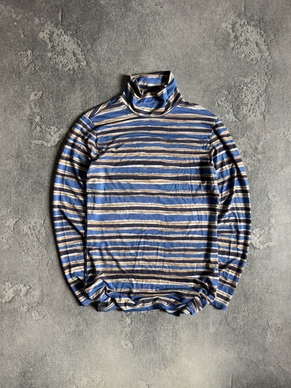 Marni Womens Uniqlo x Marni Striped Turtleneck Long Sleeve T-Shirt Size L / US 10 / IT 46 - 1 Thumbnail