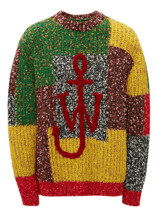 JW Anderson BNWT AW21 J.W.ANDERSON ANCHOR PATCHWORK SWEATER L Size US L / EU 52-54 / 3 - 10 Thumbnail