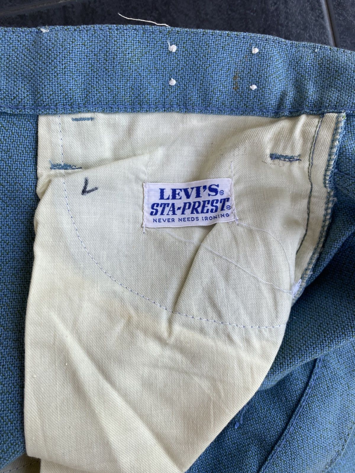 Levi's Vintage Clothing VINTAGE LEVI’S STAPREST BIG E, RARE!! 70’s Size US 30 / EU 46 - 6 Thumbnail