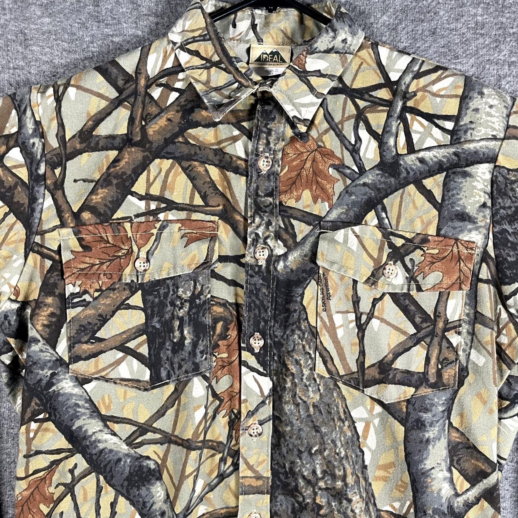 IDEA VINTAGE Ideal Shirt Mens Medium Camouflage Button Up Hunting USA Long Sleeve Size US M / EU 48-50 / 2 - 2 Thumbnail