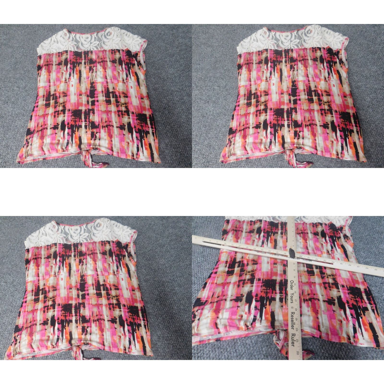 Vintage Faith and Joy Blouse Womens Pm Petites Pink Stretch Crew Neck Pullover Sleeveless Casual Rayon Button Vintage No Size M / US 6-8 / IT 42-44 - 8 Thumbnail